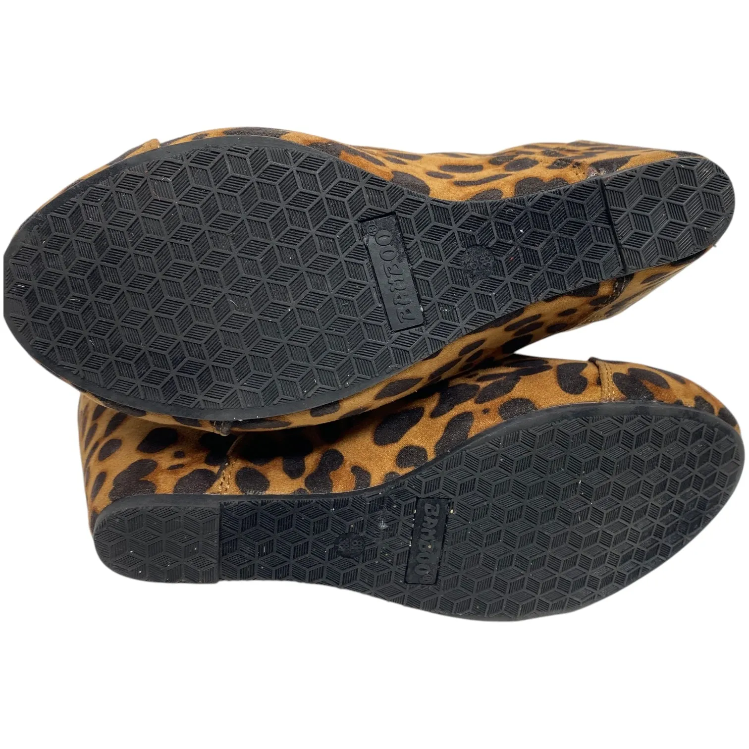 Shoes Heels Wedge By Bamboo In Animal Print, Size: 8.5 High Heels See Through