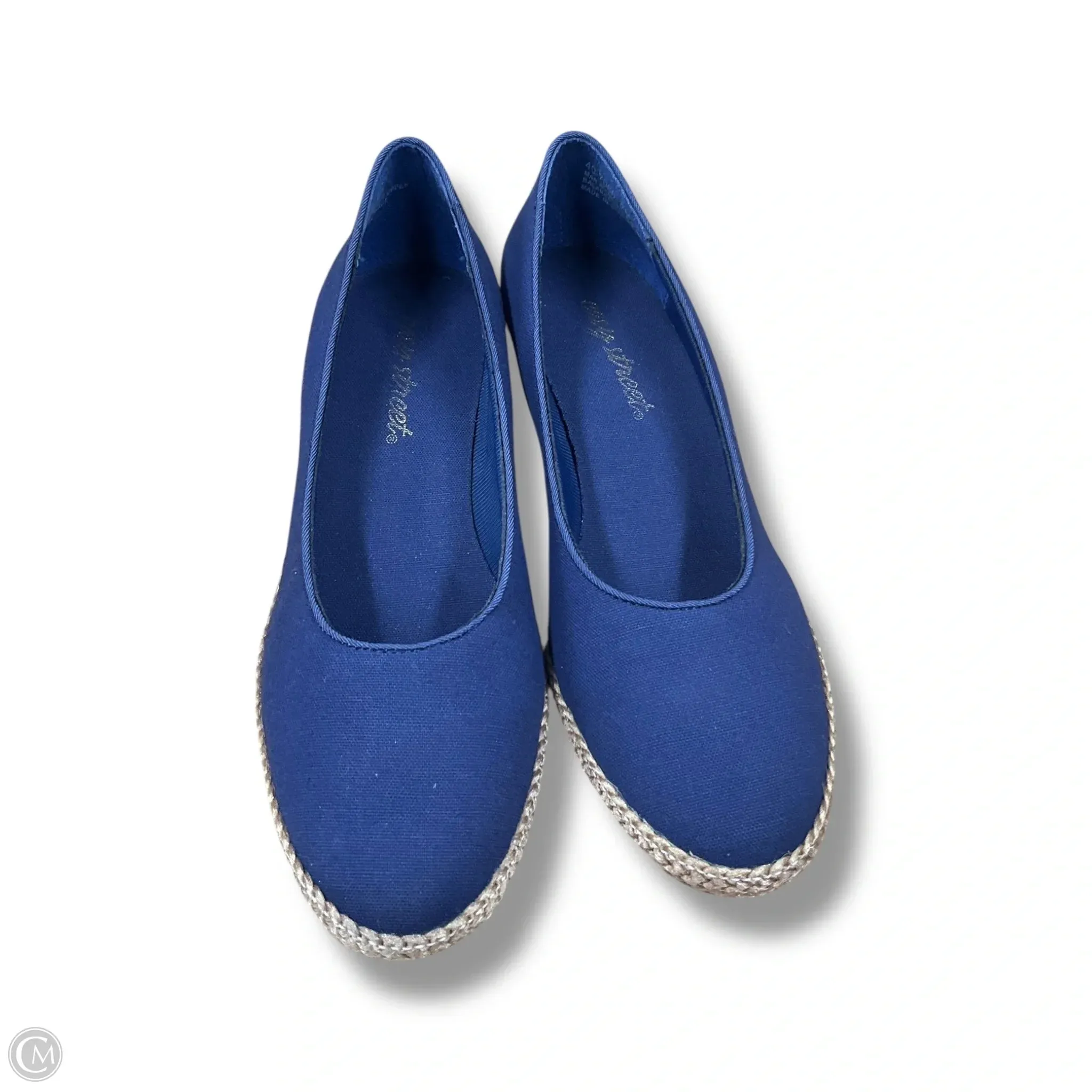 Slingback High Heel Shoes Shoes Heels Wedge By Clothes Mentor In Navy, Size: 7