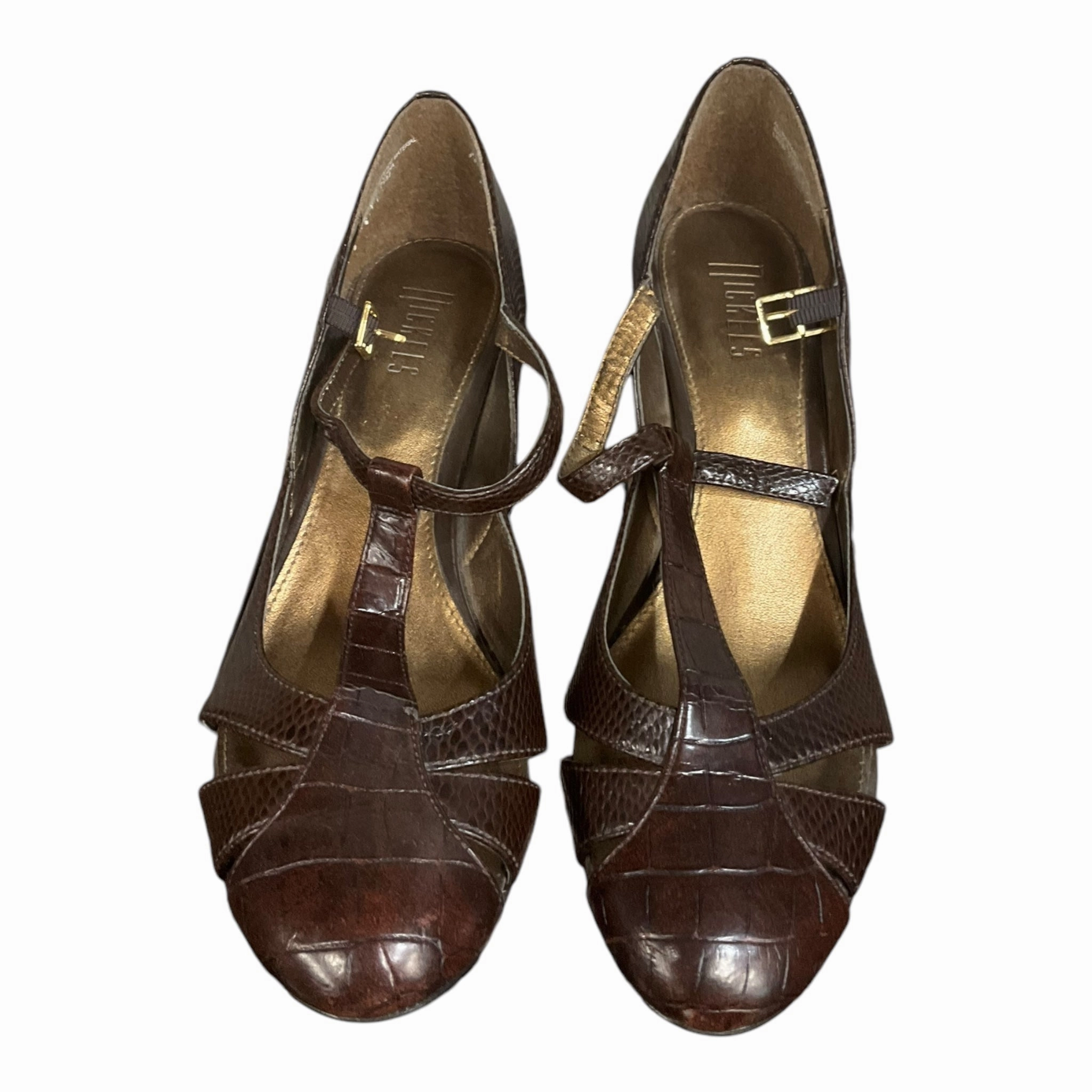 Nursing Discount Shoes Heels Stiletto By Nickels Shoes In Brown, Size: 7.5