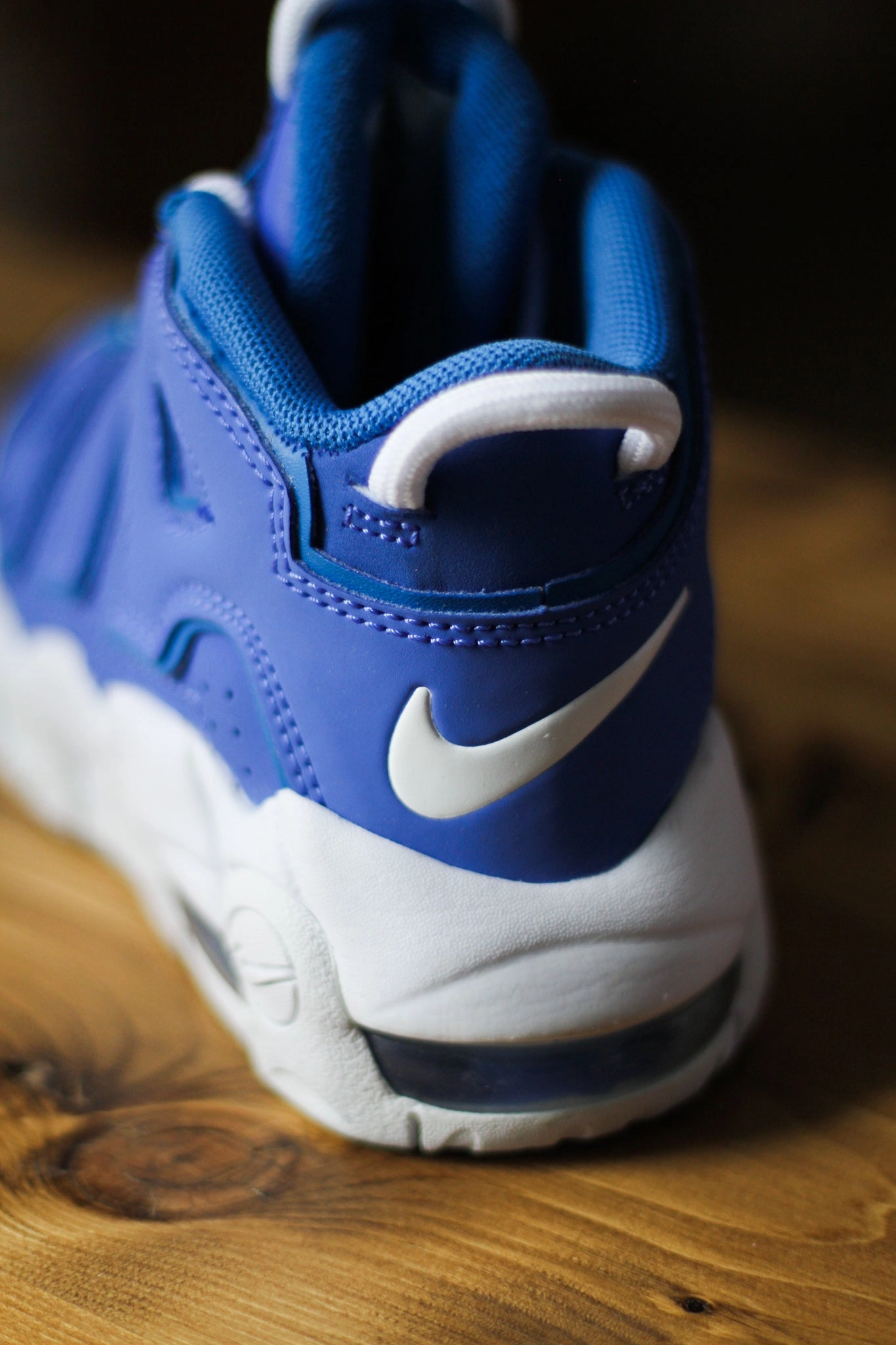 Nike Flat Tennis Shoes AIR MORE UPTEMPO (PS) "MEDIUM BLUE"