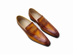 Signature Leather Penny Loafer Slip-on Nubuck Loafers