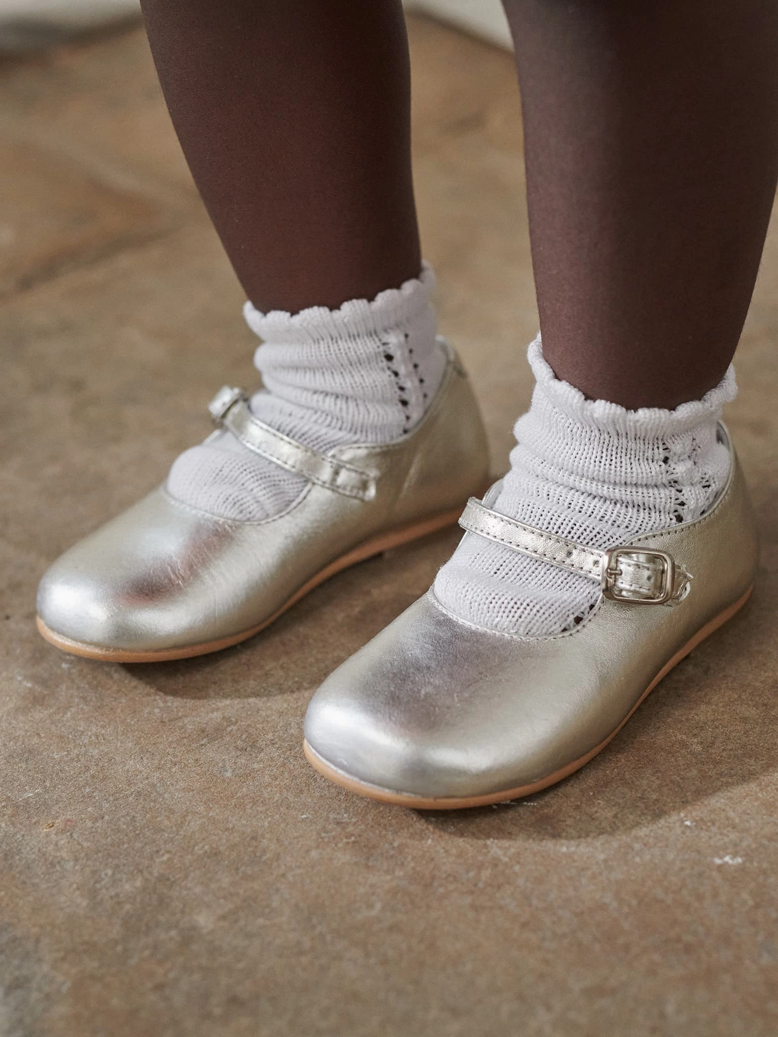 Silver Leather Girl Mary Jane Shoes Best Shoes For Older