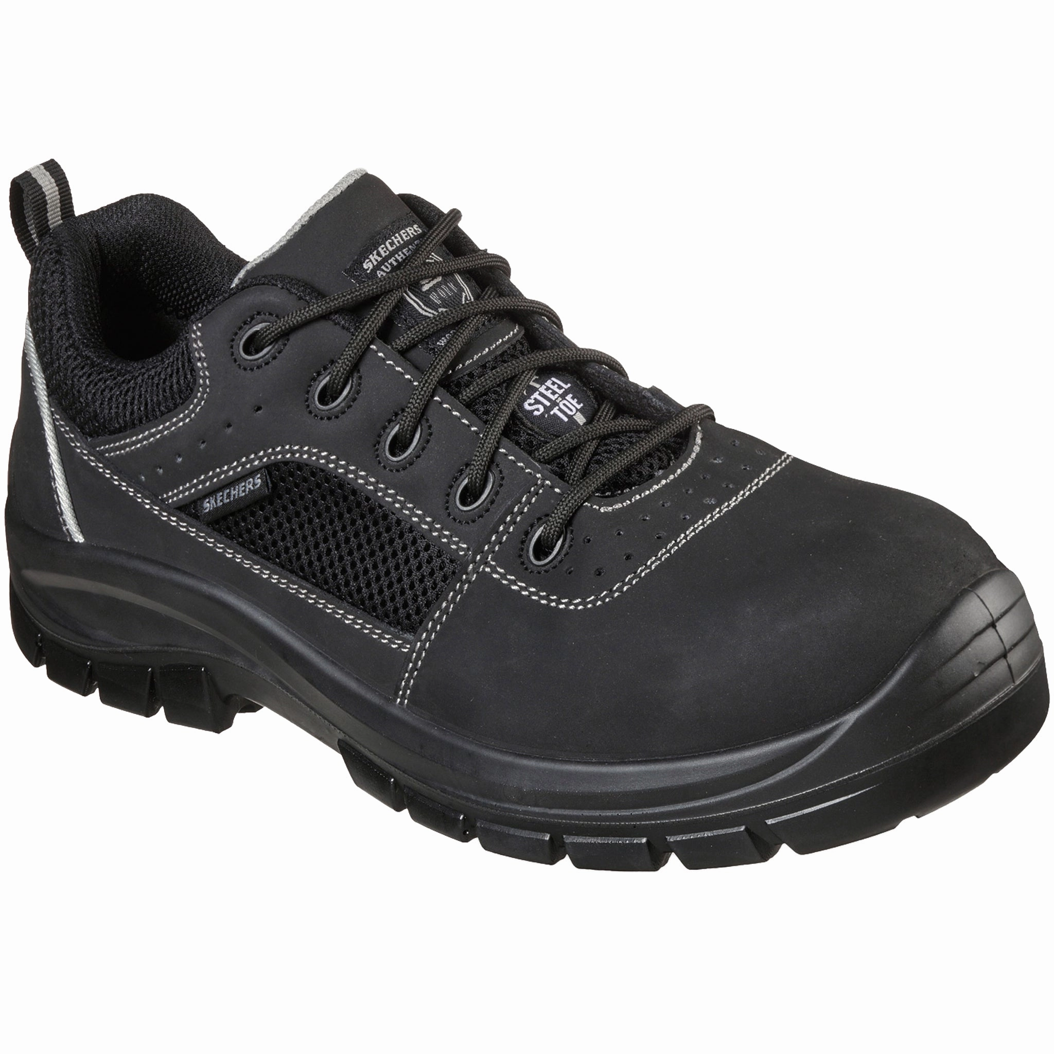 Skechers Men's 200001 Trophus Black Safety Steel Toe Work Shoes Shoes Ontario