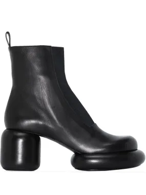 ankle-length 80mm boots Low Heel Leather Ankle Boots