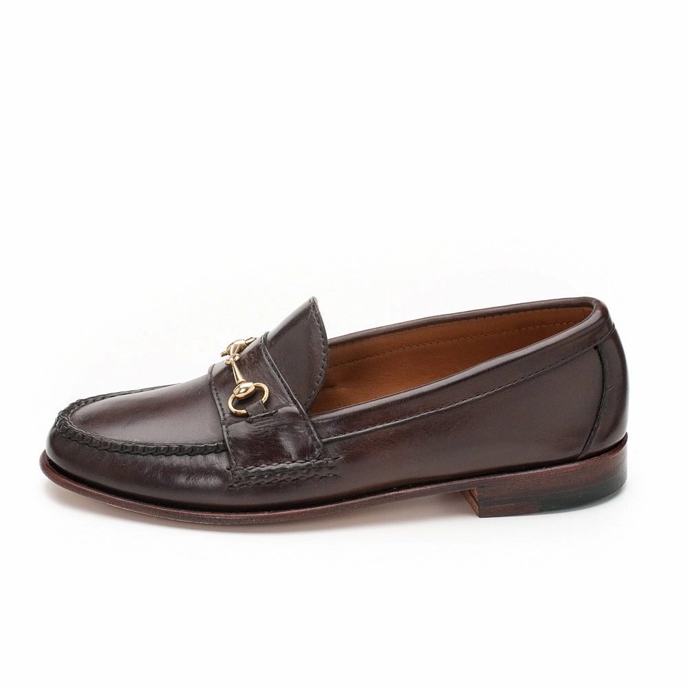 Women's Horsebit Loafers - Dark Brown Calf Loafers With Baggy Jeans