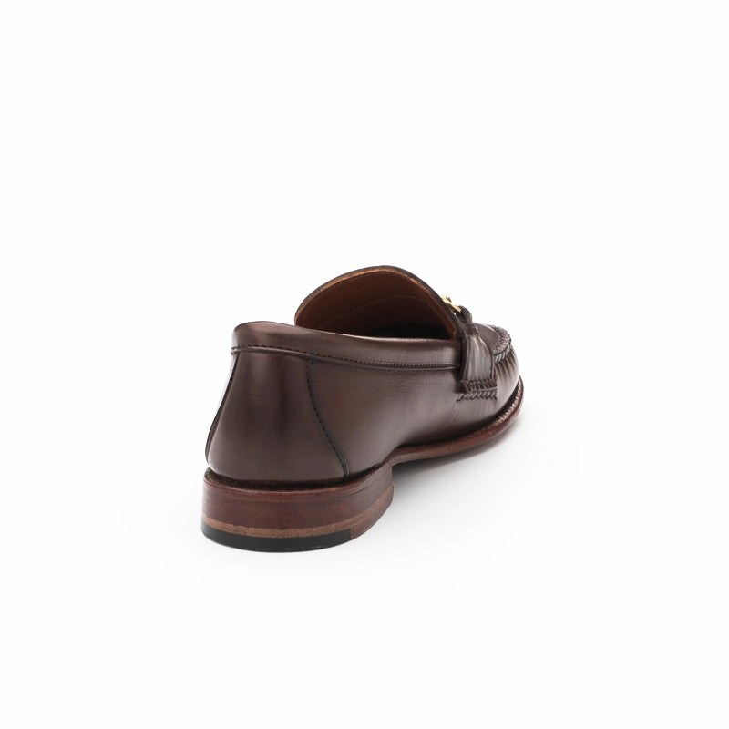 Women's Horsebit Loafers - Dark Brown Calf Loafers No Back