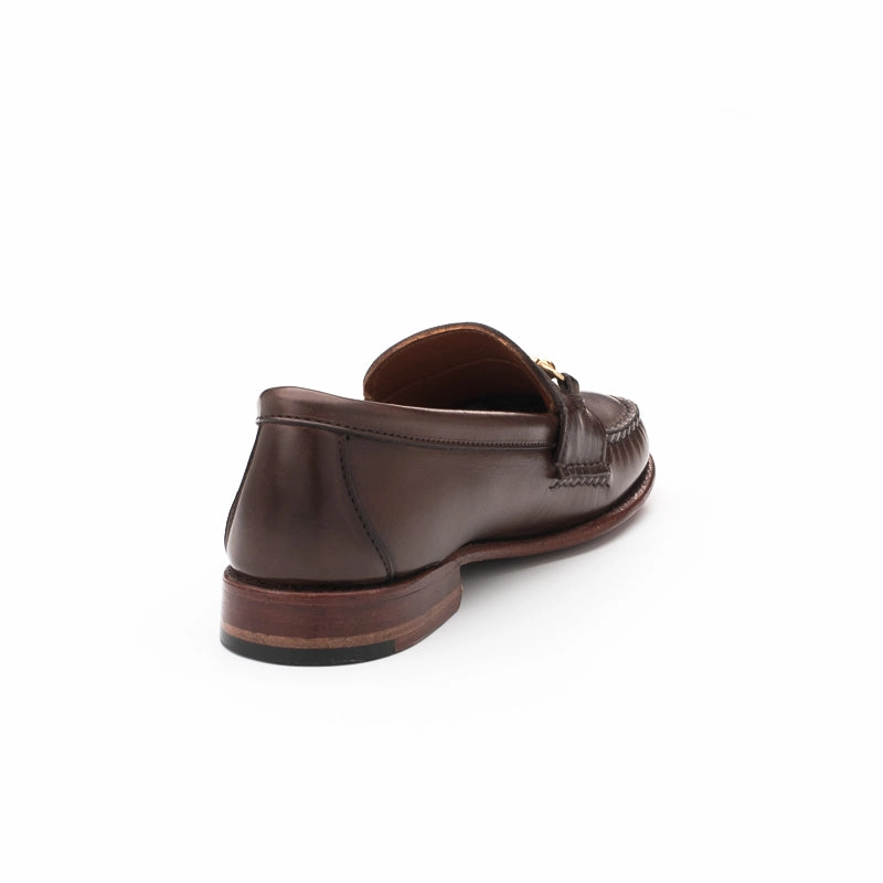 Women's Horsebit Loafers - Dark Brown Calf Suede Loafers Shoes