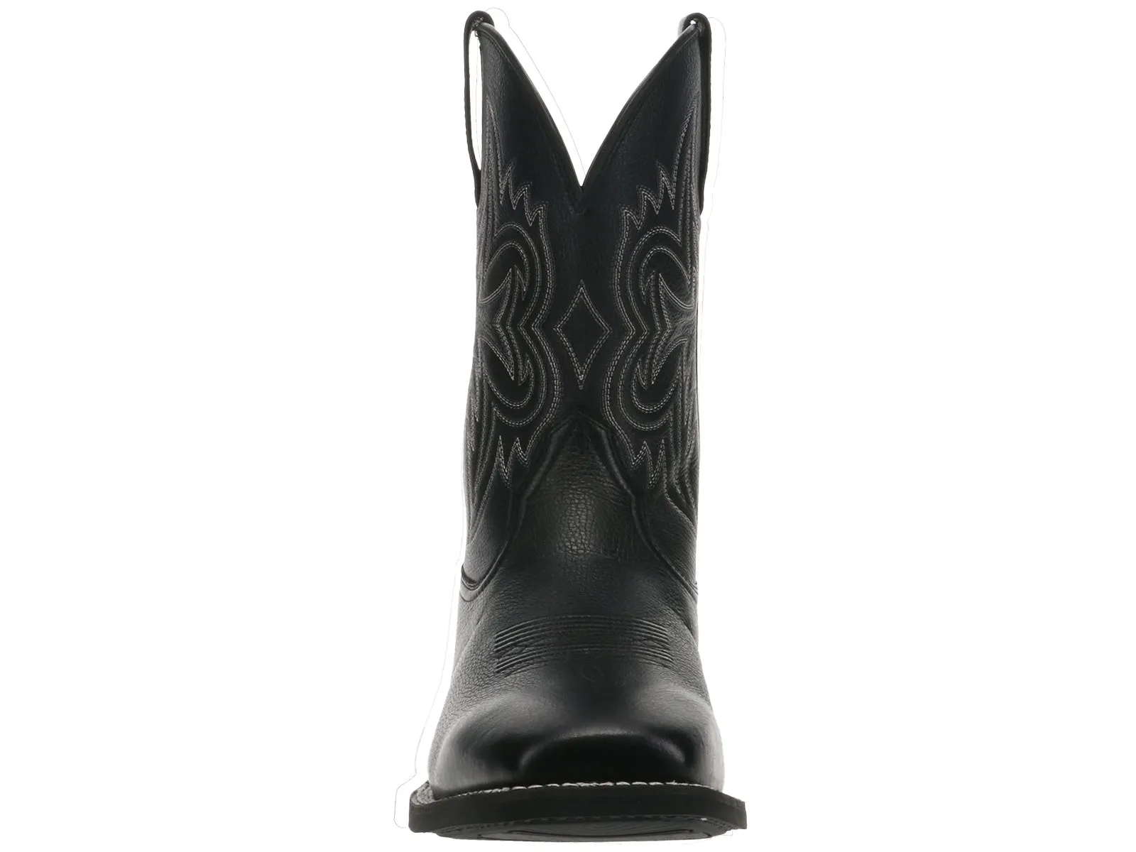 Best Pull-on Work Boots Waterproof Ariat Western Big Rig Square Toe Cowboy Boot Black