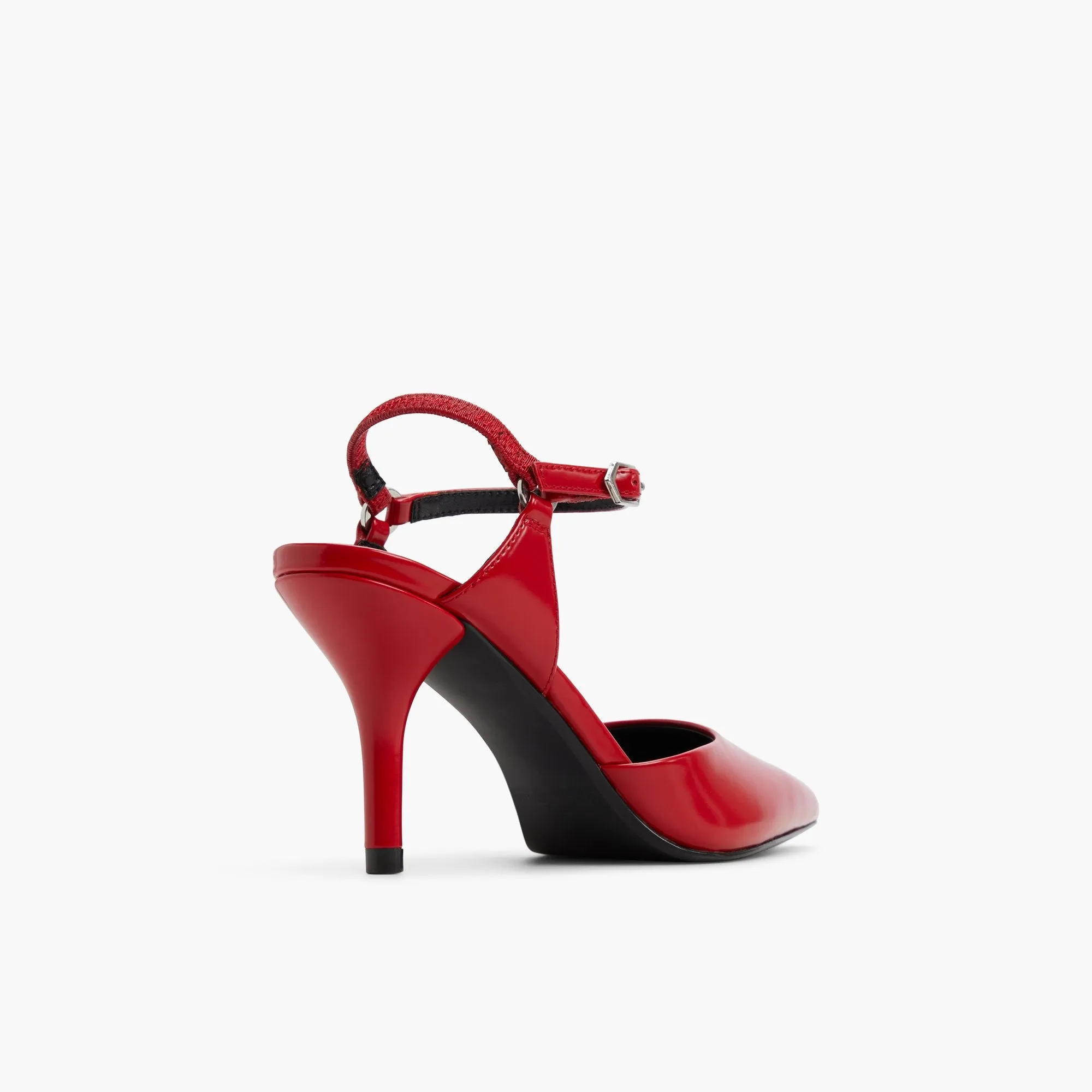 Navy Satin Heels Nyyla