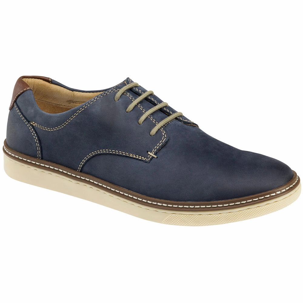 Hawthorne Plain Toe Oxford Johnston & Murphy McGuffey Plain Toe Navy Leather Oxford (Men's)