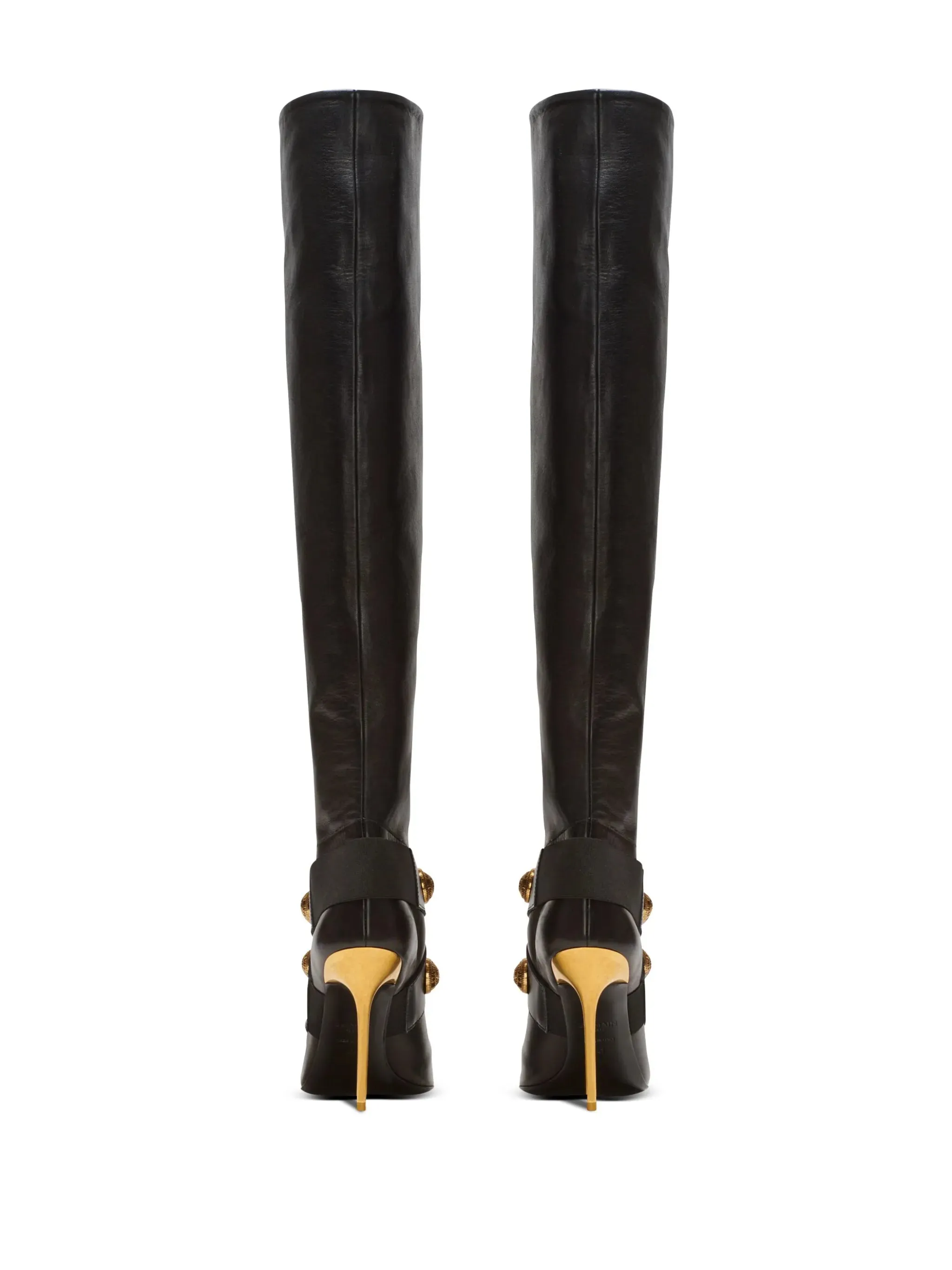 Wide Heeled Ankle Boots With Lug Soles Alma leather knee-high boots