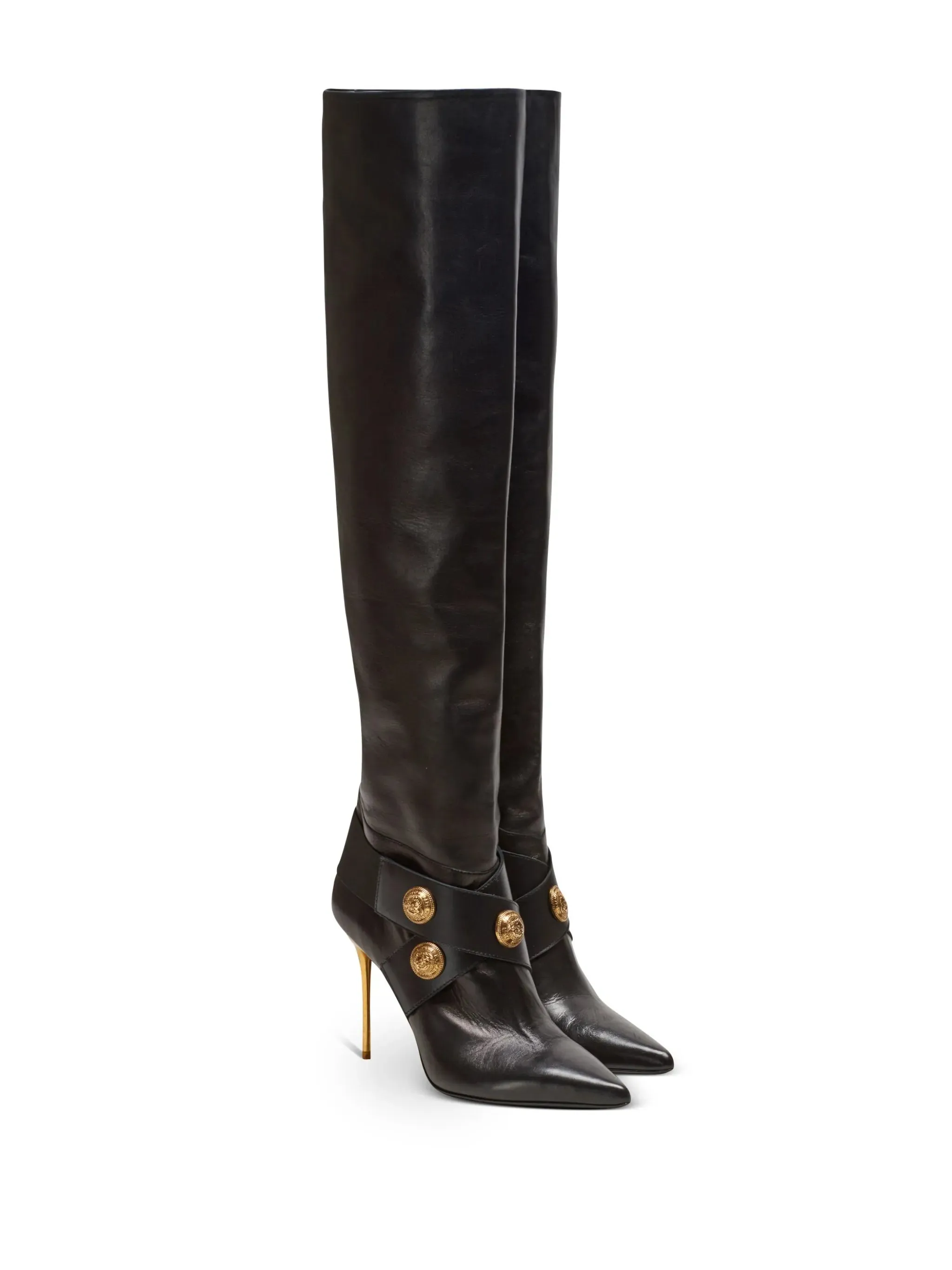 Cut Out Biker Ankle Boots Alma leather knee-high boots
