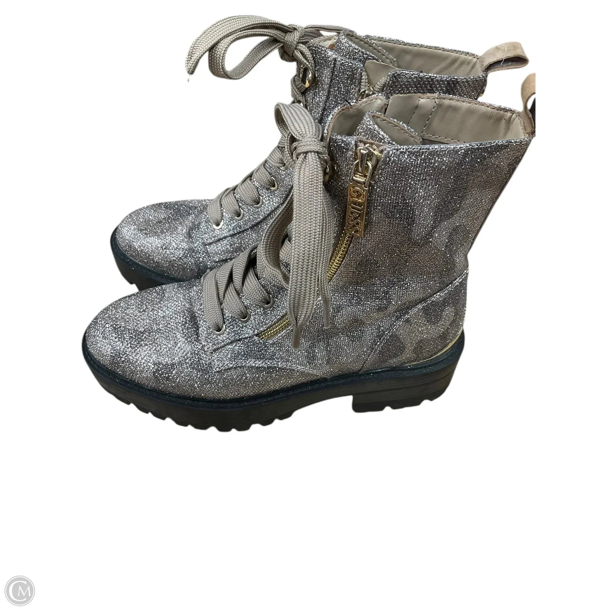 Boots Combat By Guess In Animal Print, Size: 8 Italian Leather Combat Boots