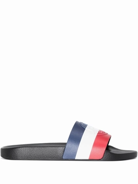 Picture Slippers Basile striped flat slides