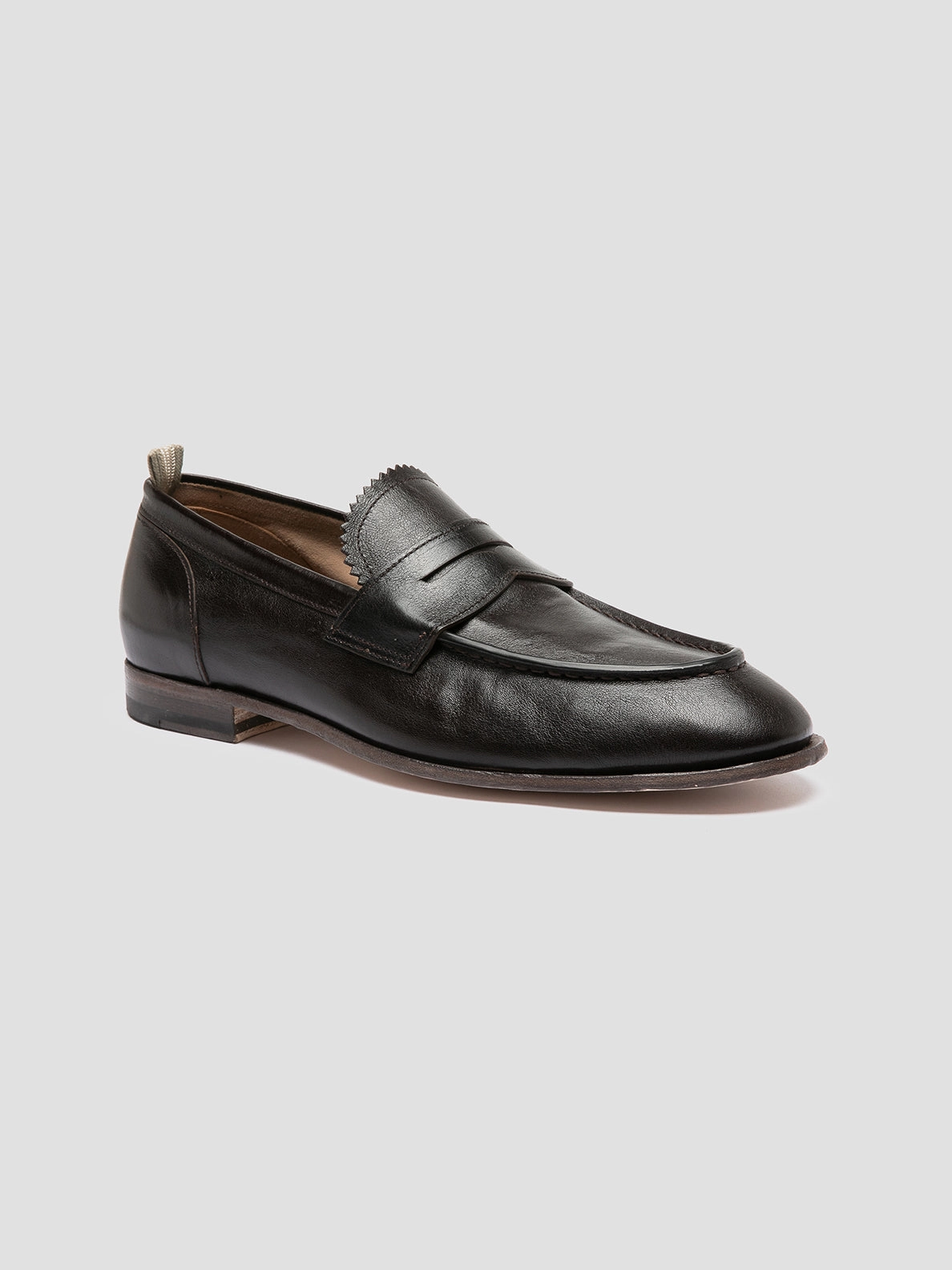 Suede Loafers Sale SOLITUDE 001 - Dark Brown Leather Penny Loafers
