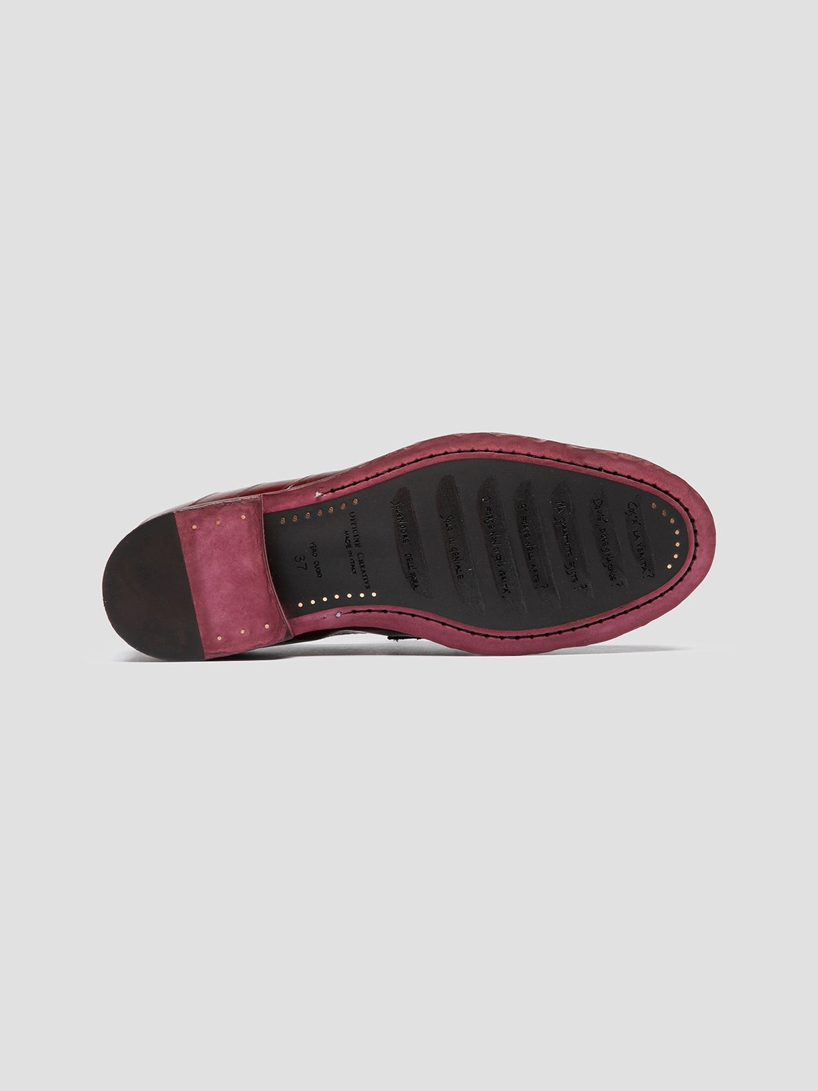 SOLITUDE 107 - Burgundy Leather Penny Loafers Little Loafers Clay