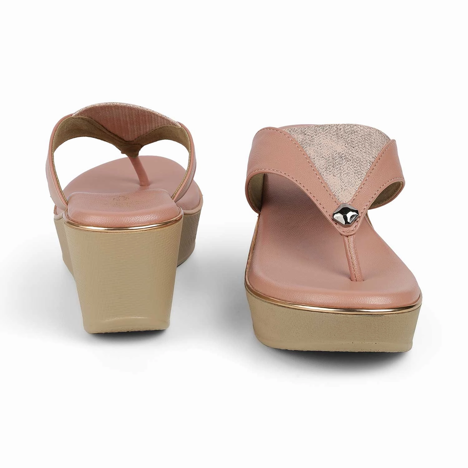 Tresmode Jose Pink Women's Dress Wedge Sandals Straps For Sandals