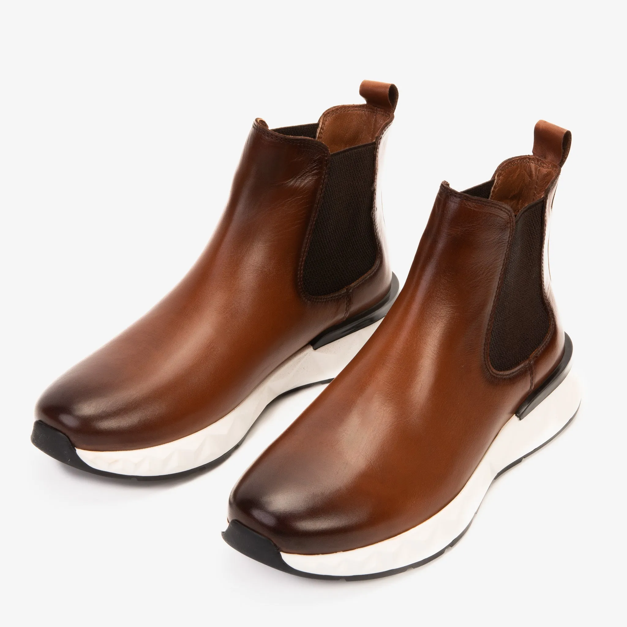 The Apex Tan Leather Men Chealsea Boot Raw Chelsea Boots