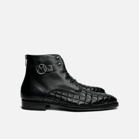 Spencer Quilted Lace Up Boots Rocky Combat Boot