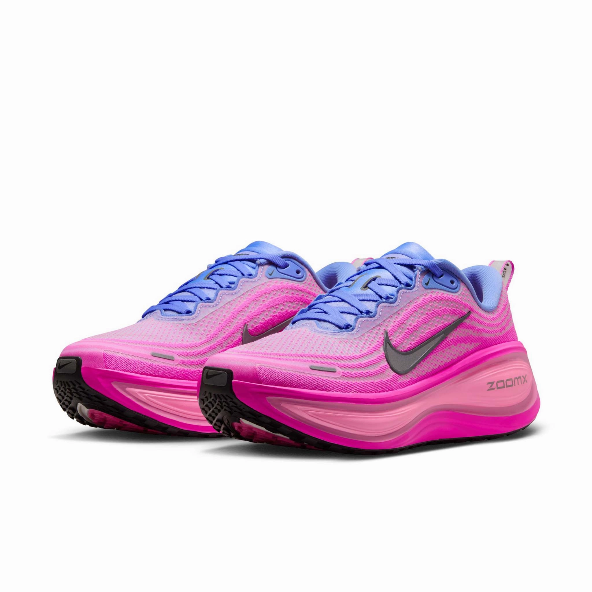 Nike | Women's Vomero Plus Road Running Shoes - Royal Pulse/Metallic Dark Grey-Fire Pink Nike Bike Shoes