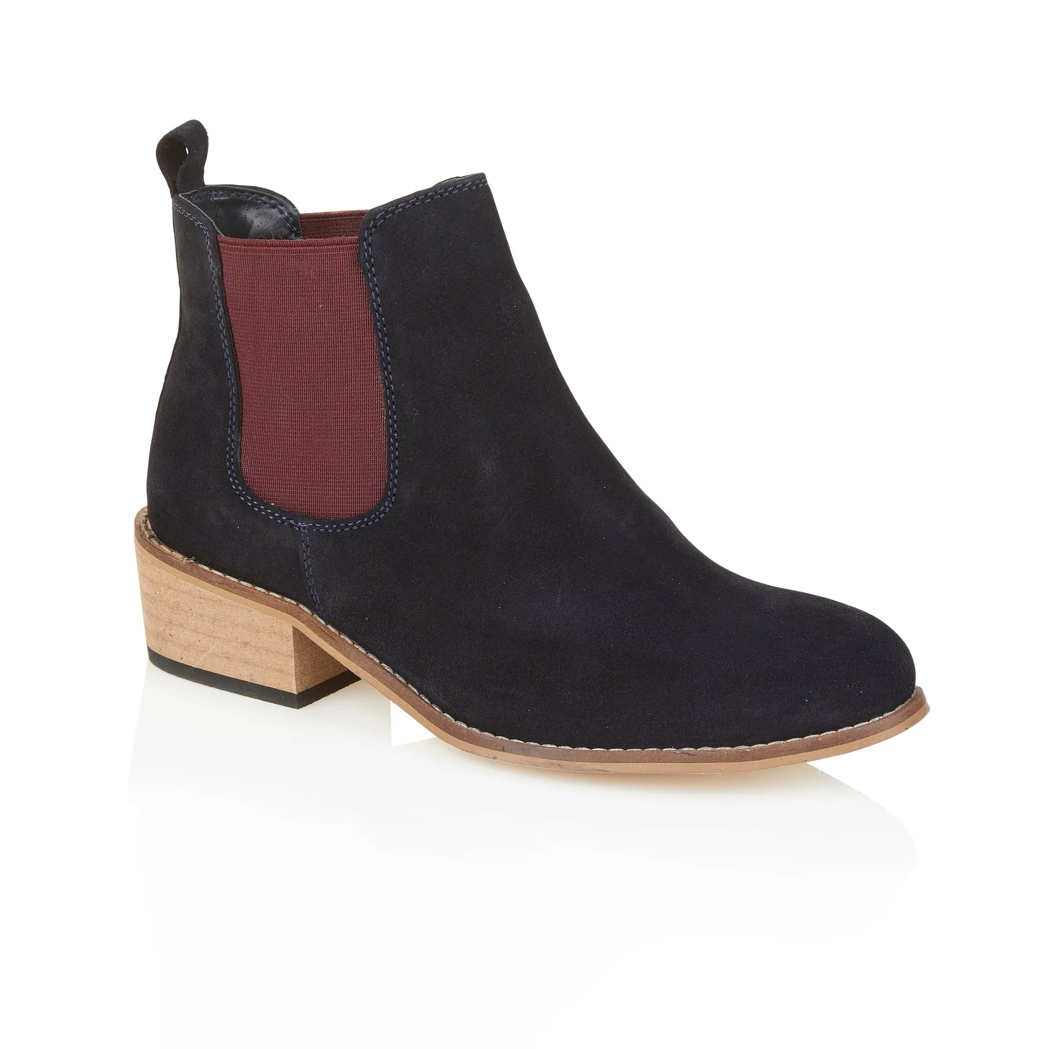 Layla Suede Leather Chelsea Boots - Purple Zero Drop Chelsea Boots