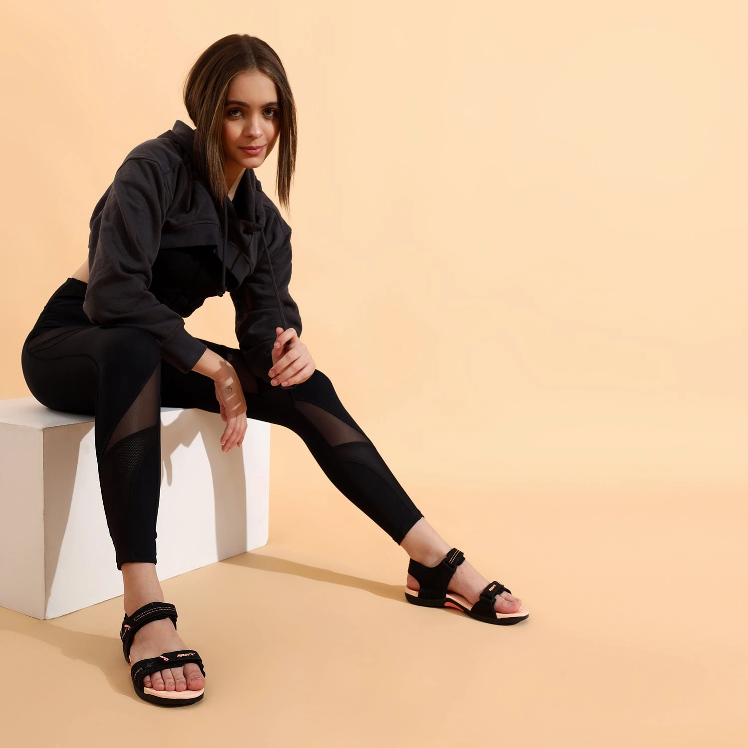 SPARX Sandals for women SS 650 Heeled Metallic Sandals