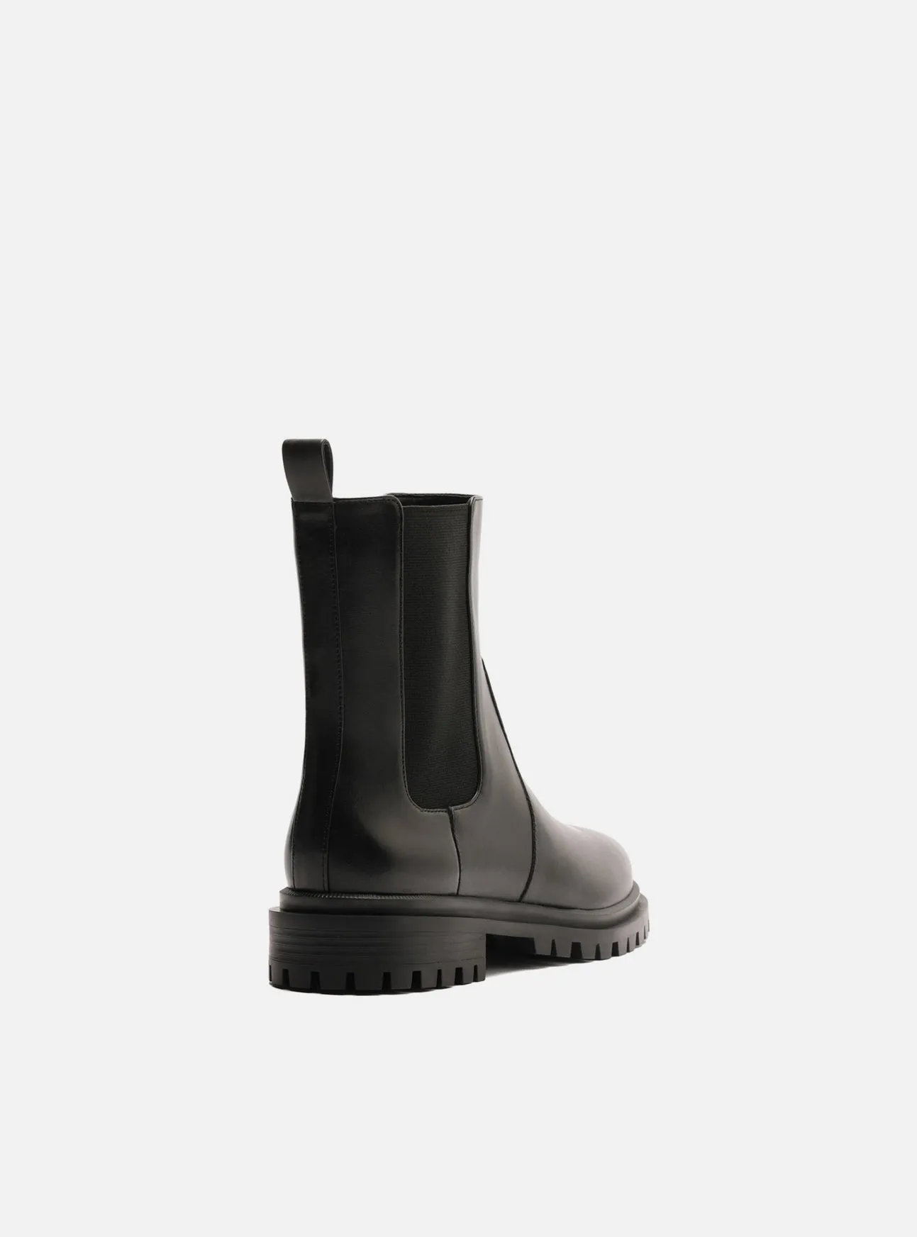 Brandy Low Block Leather Boot Knee High Lace Up Combat Boots