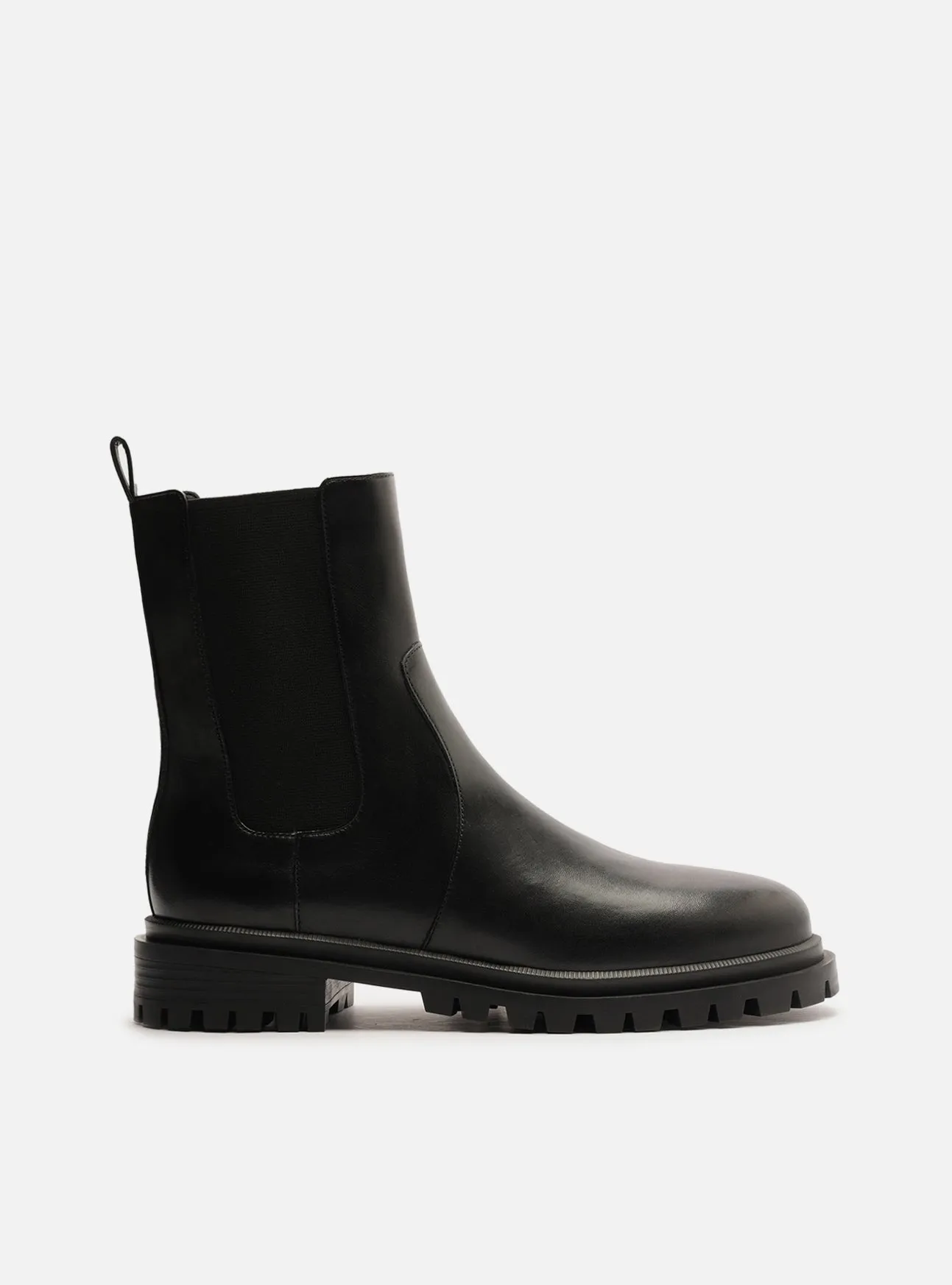 Brandy Low Block Leather Boot Suede Combat Boot