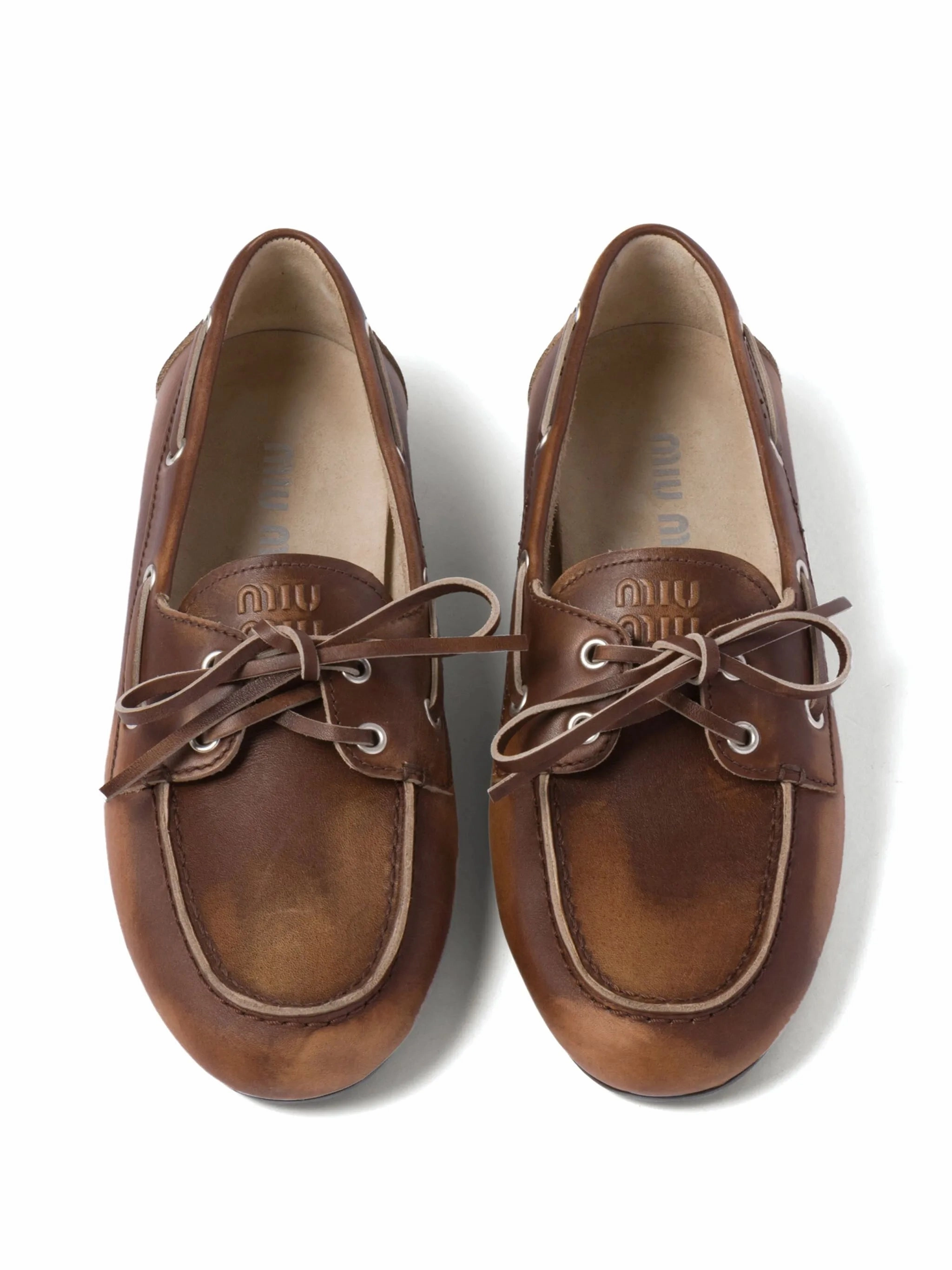 Office Loafers bleached leather loafers