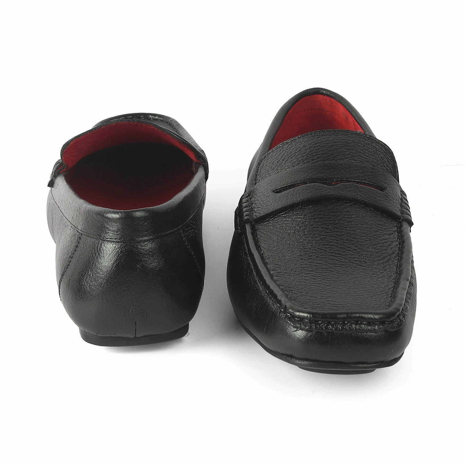 Tresmode Slipon Black Men's Leather Penny Loafers Sweet Loafers