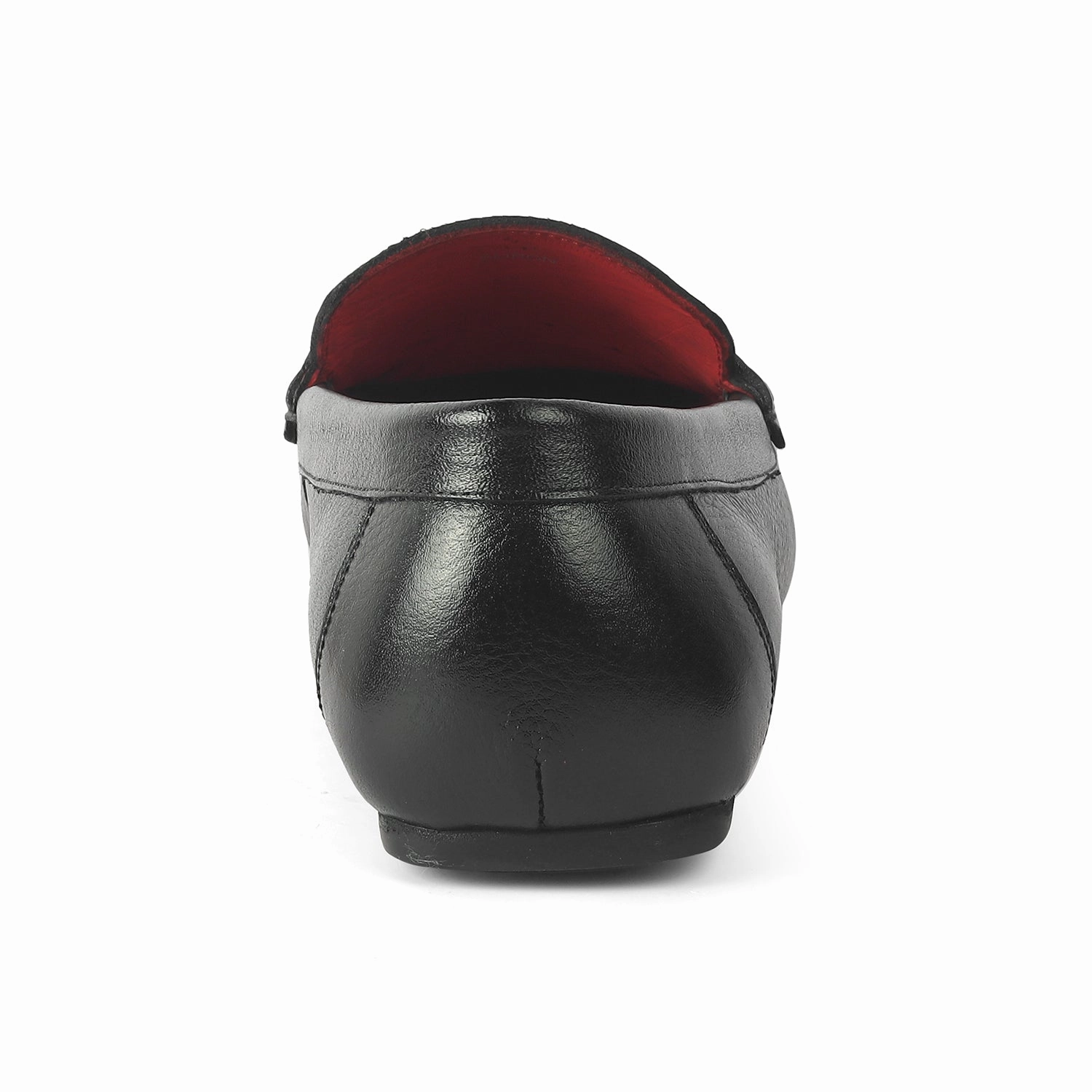 Loafers Low Heel Tresmode Slipon Black Men's Leather Penny Loafers