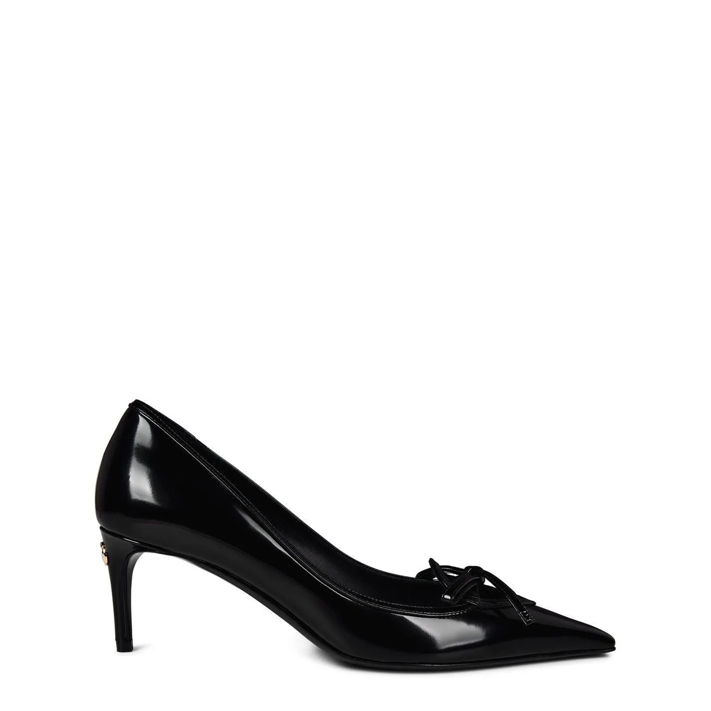 High Heel Sole Dolce And Gabbana  Bow Kitten Heels Nero