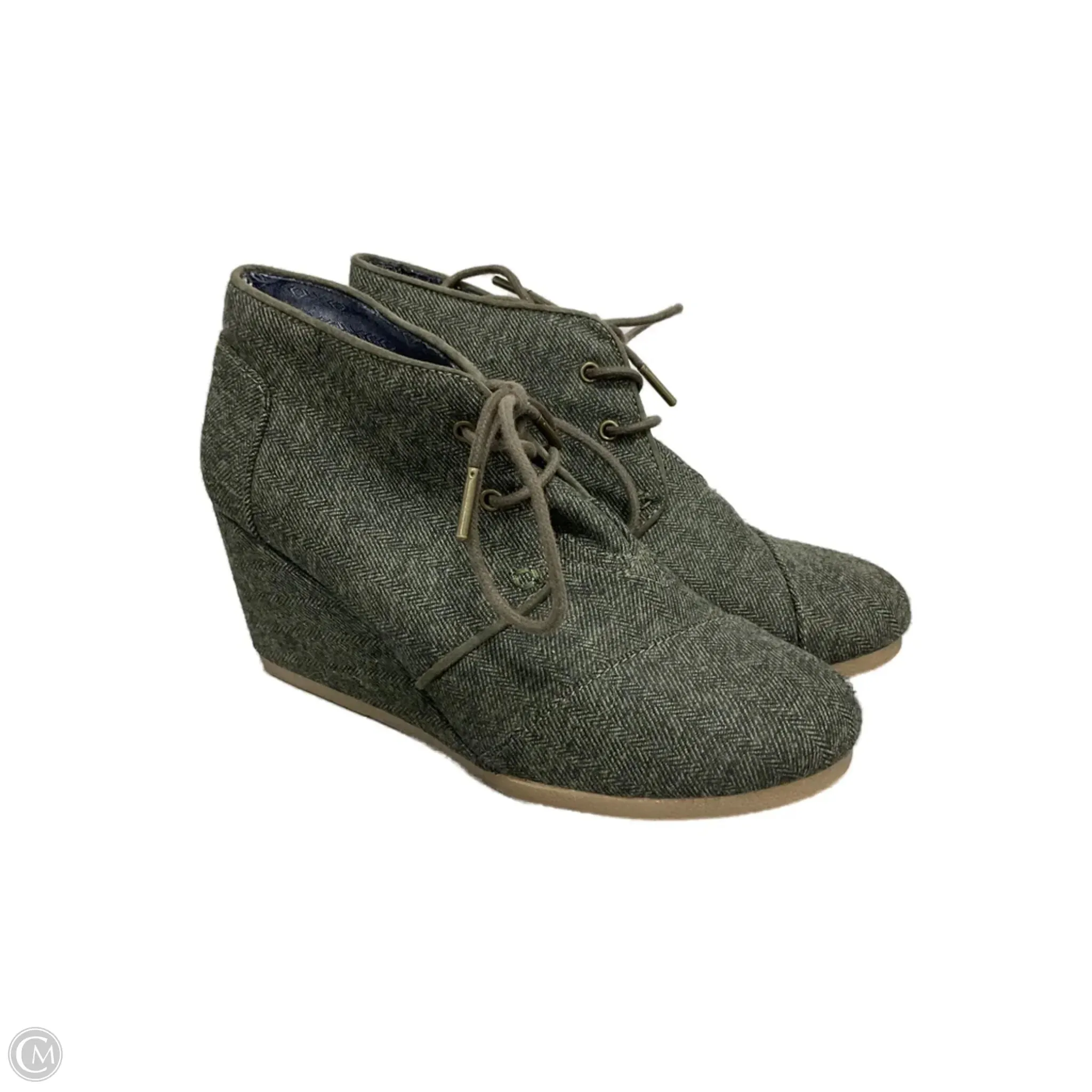 Shoes Heels Wedge By Toms In Green, Size: 8 High Heels With Removable Heel