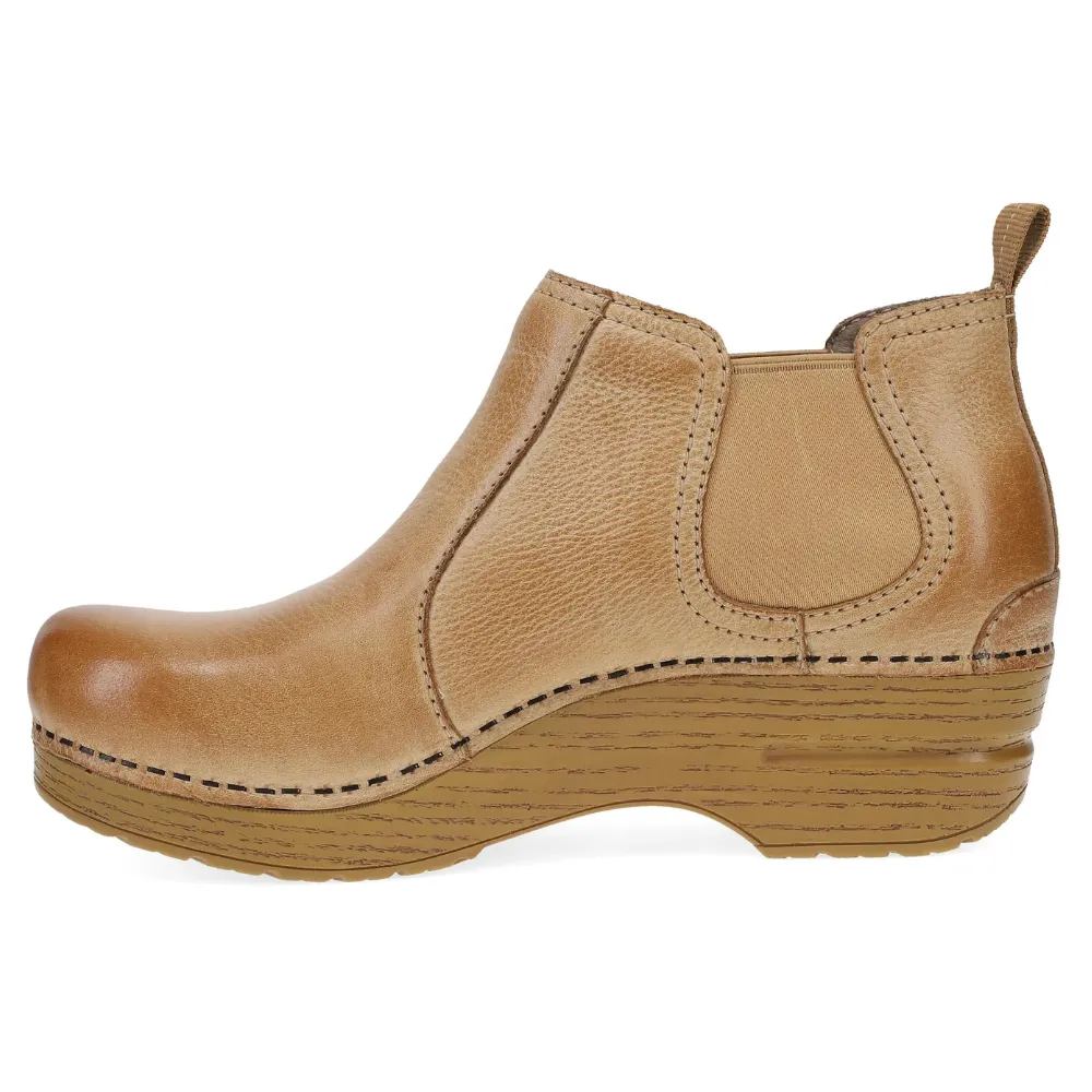 All Weather Suede Leather Slip On Chelsea Boots Dansko Frankie Honey Distressed Boot (Women's)