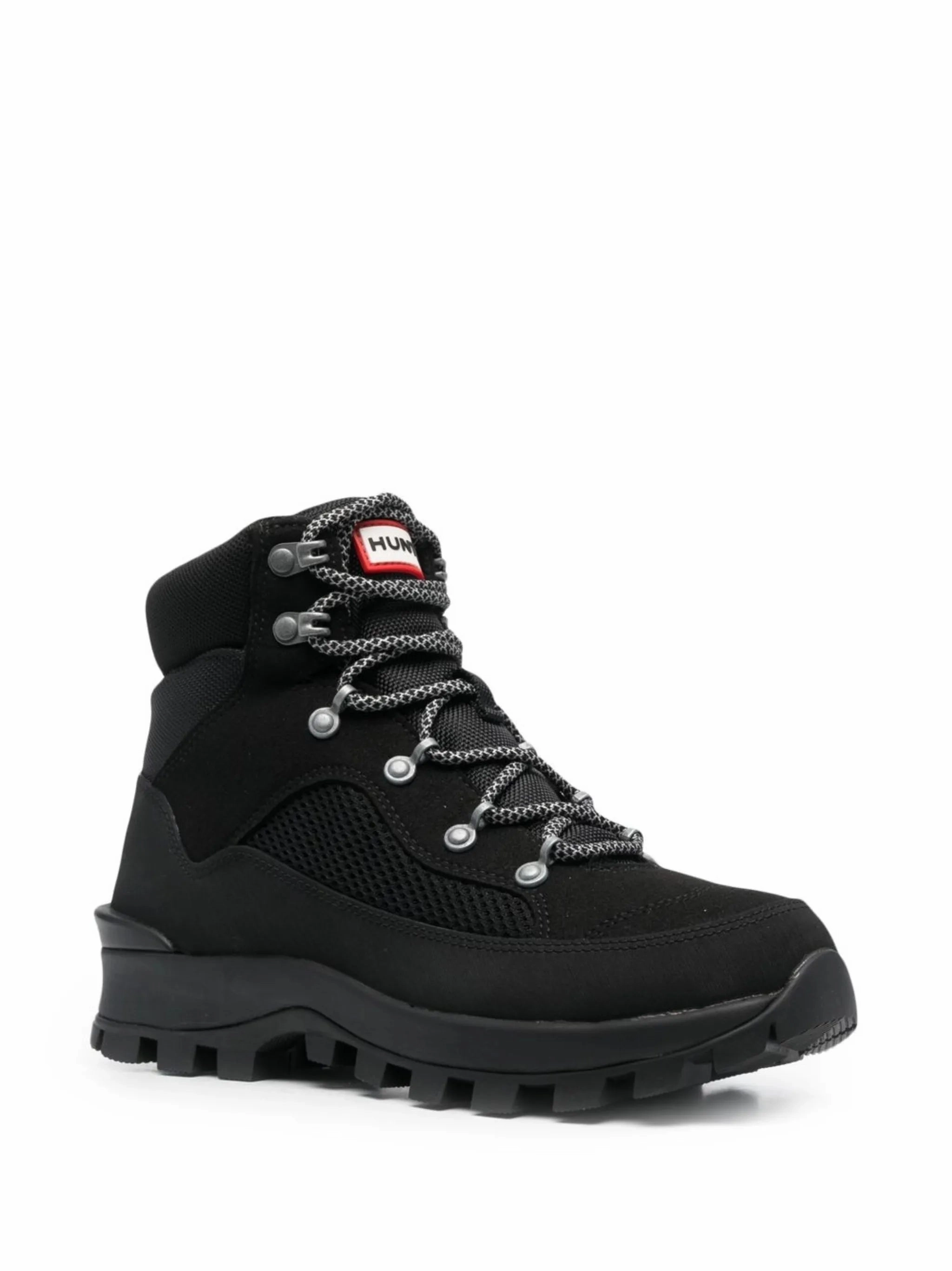 East 5th Ankle Boots Black Explorer Commando Lace-Front Boots