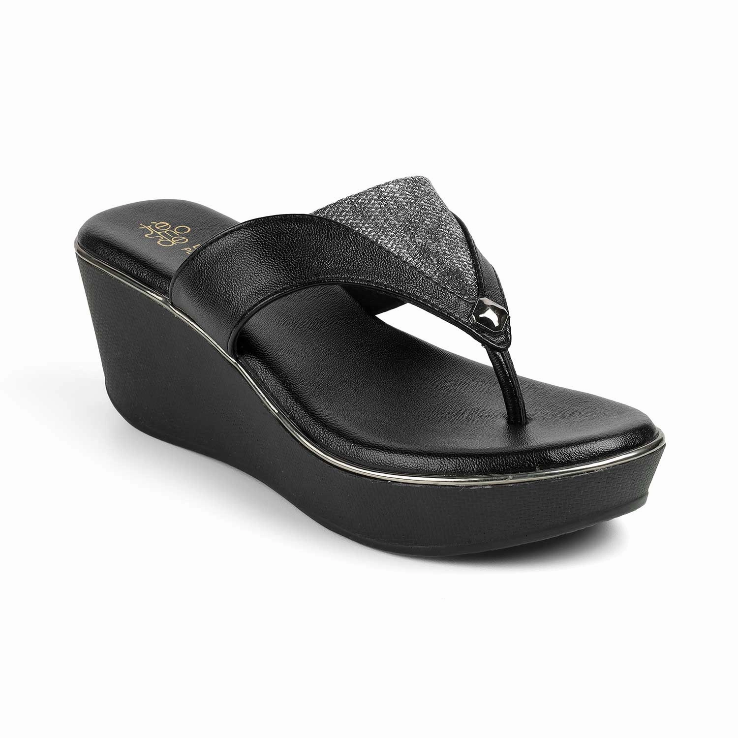 House Sandals Tresmode Jose Black Women's Dress Wedge Sandals