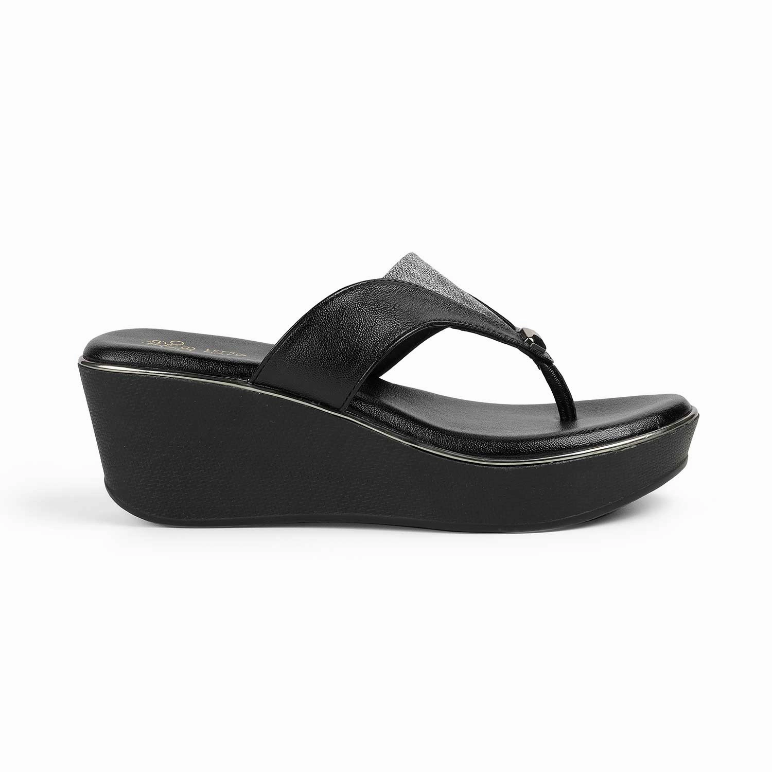 Tresmode Jose Black Women's Dress Wedge Sandals Concept Sandals