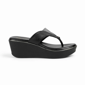 Platform Buckle Sandals Tresmode Jose Black Women's Dress Wedge Sandals