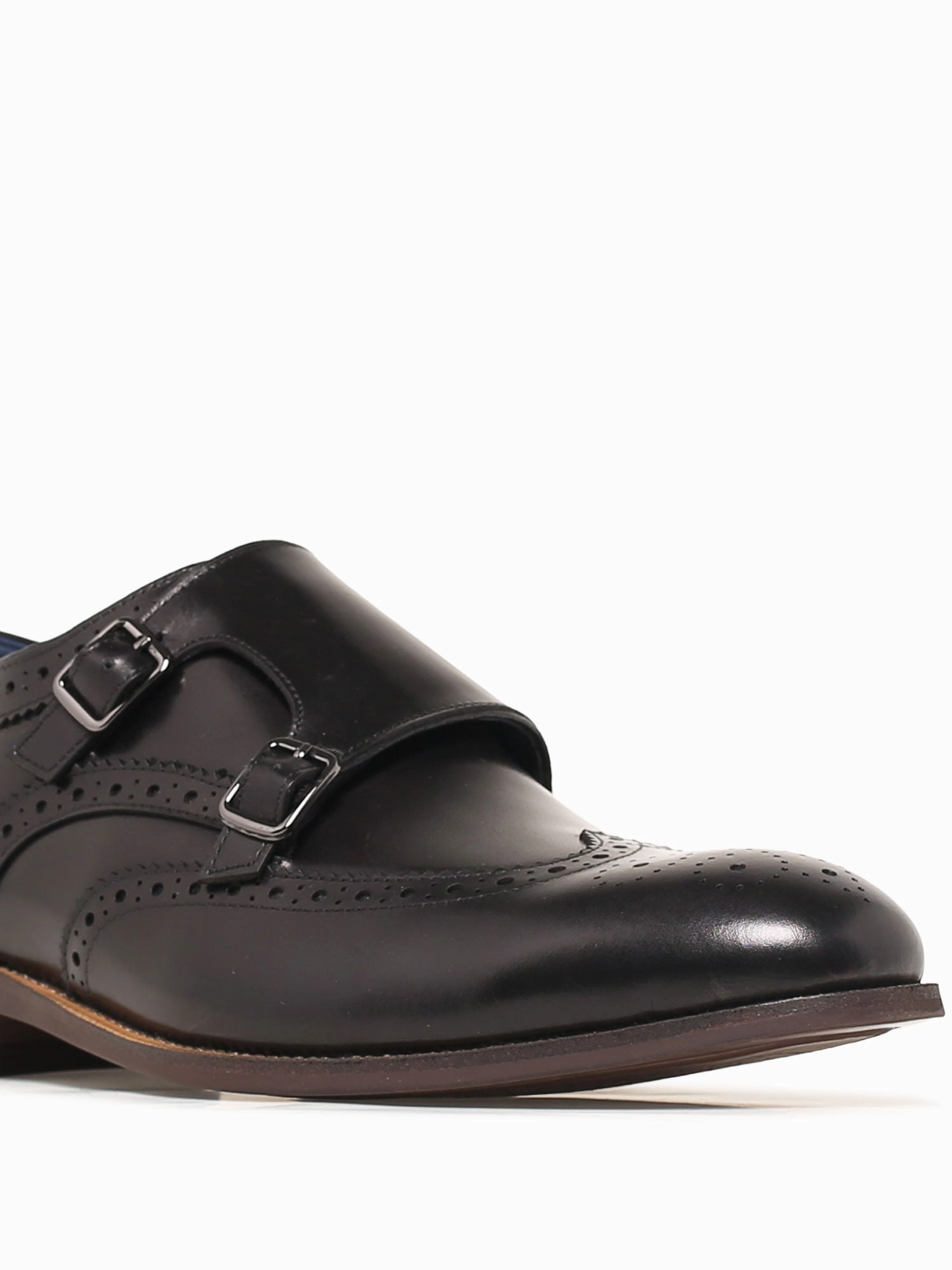 Marcus Black Brushed Calf Leather Shuler Bicycle Oxfords