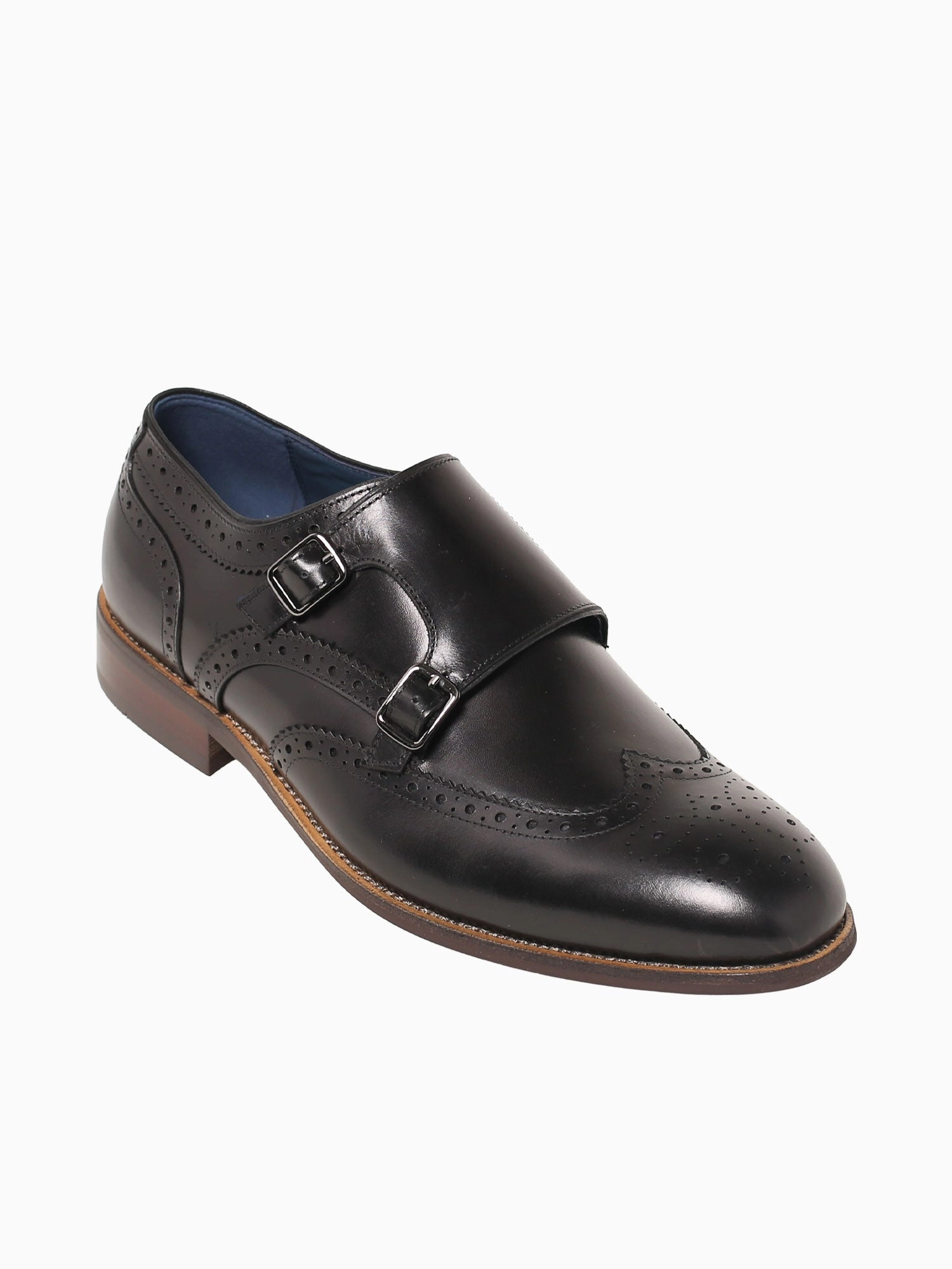 Marcus Black Brushed Calf Leather Park Avenue Cap-toe Oxford Dress Shoe