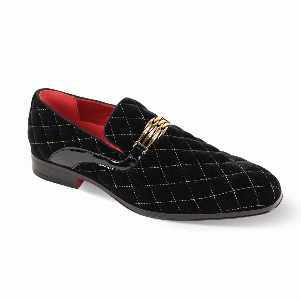 After Midnight 7045 Smoker Velevt Shoes Black/Gold Transport X
