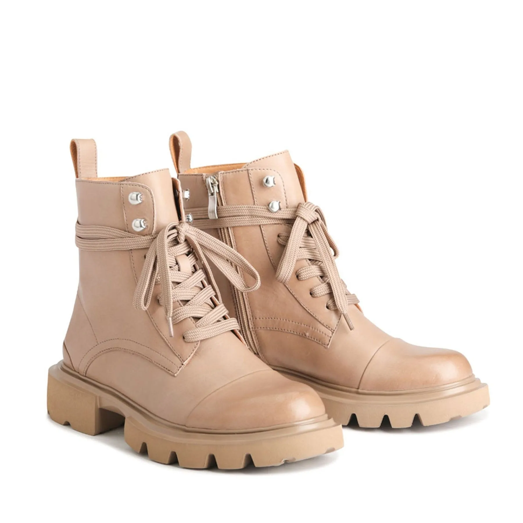 ADALIA Side Zip Combat Boot
