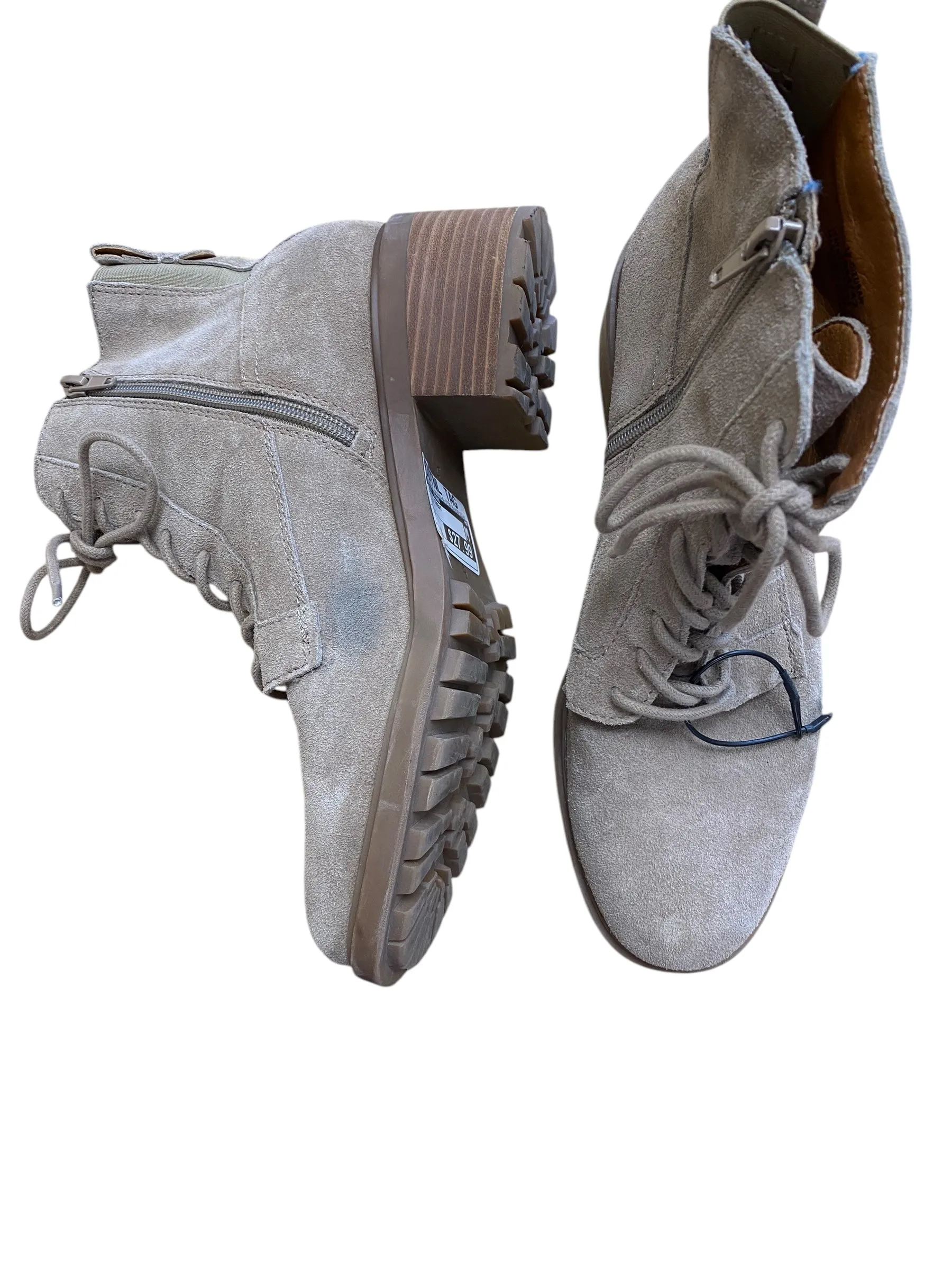 Combat Boots Used Boots Combat By Lucky Brand In Taupe, Size: 10