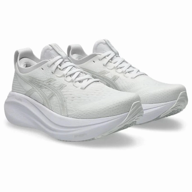 Sports Shoes Asics Women's - ASICS Gel Nimbus 27 - White/Glacier Grey