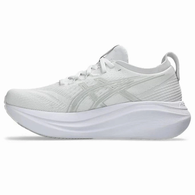 Women's - ASICS Gel Nimbus 27 - White/Glacier Grey Asics Shoes Under 3000