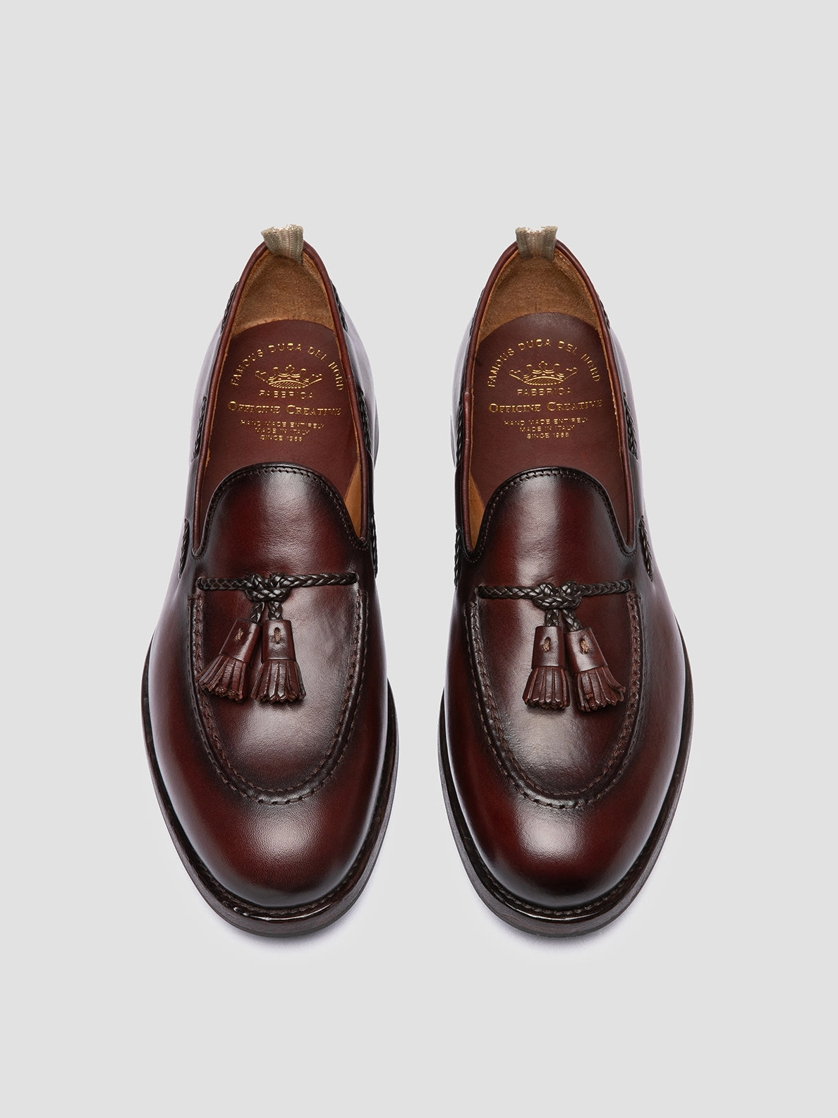 Suit Loafers Wedding IVIES 002 - Dark Brown Leather Tassel Loafers
