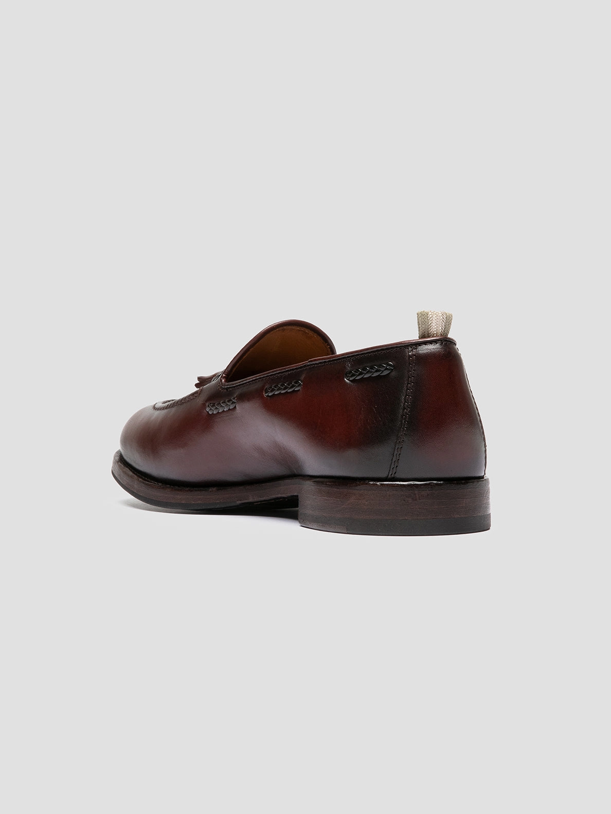 IVIES 002 - Dark Brown Leather Tassel Loafers Loafers With Chain Detail