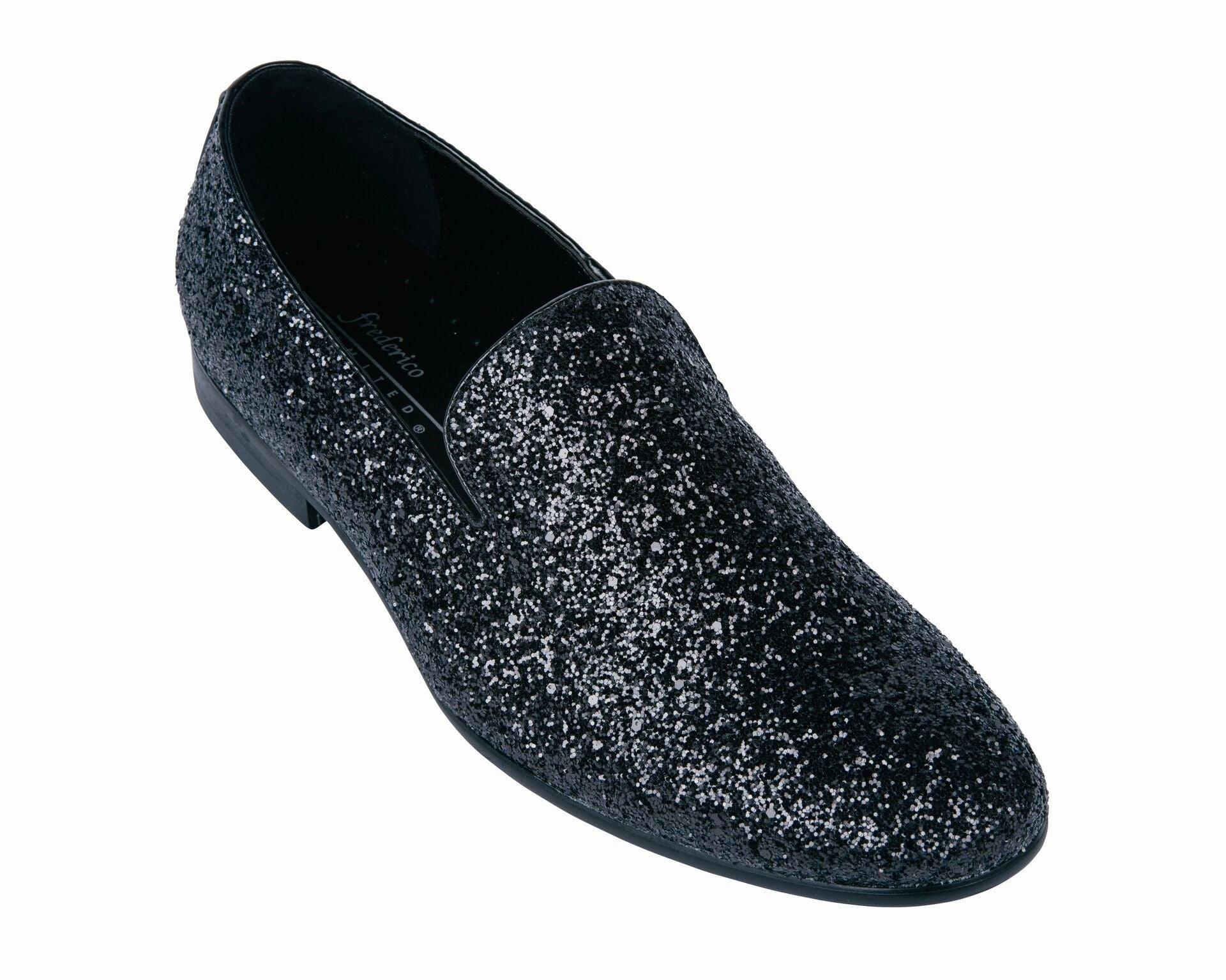 Frederico Leone FS-350 Sparkle Fancy ShoesI Black Shoes For Dancing