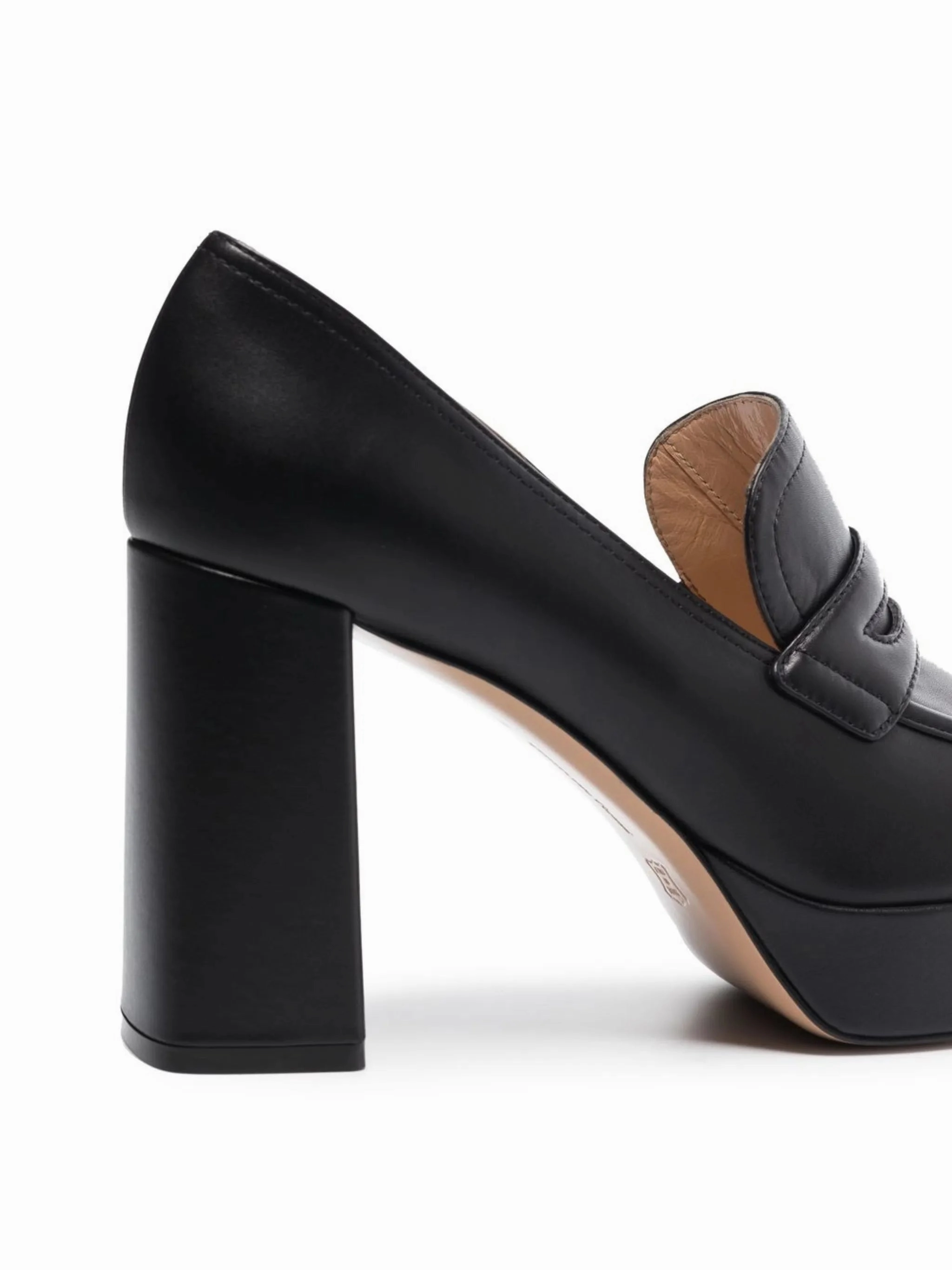 100mm platform leather loafers Monk Strap Loafers