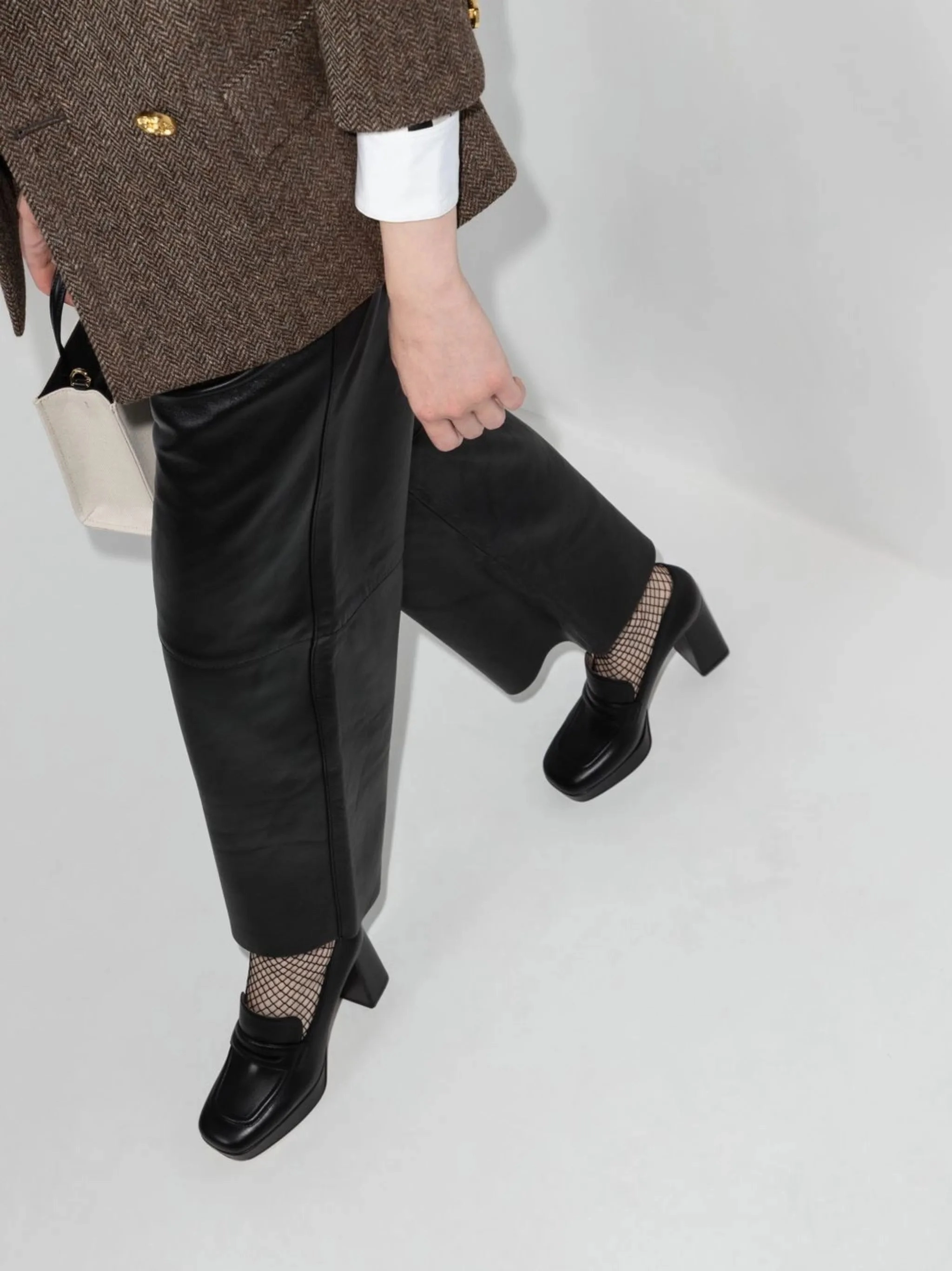 100mm platform leather loafers Skateboarding Loafers